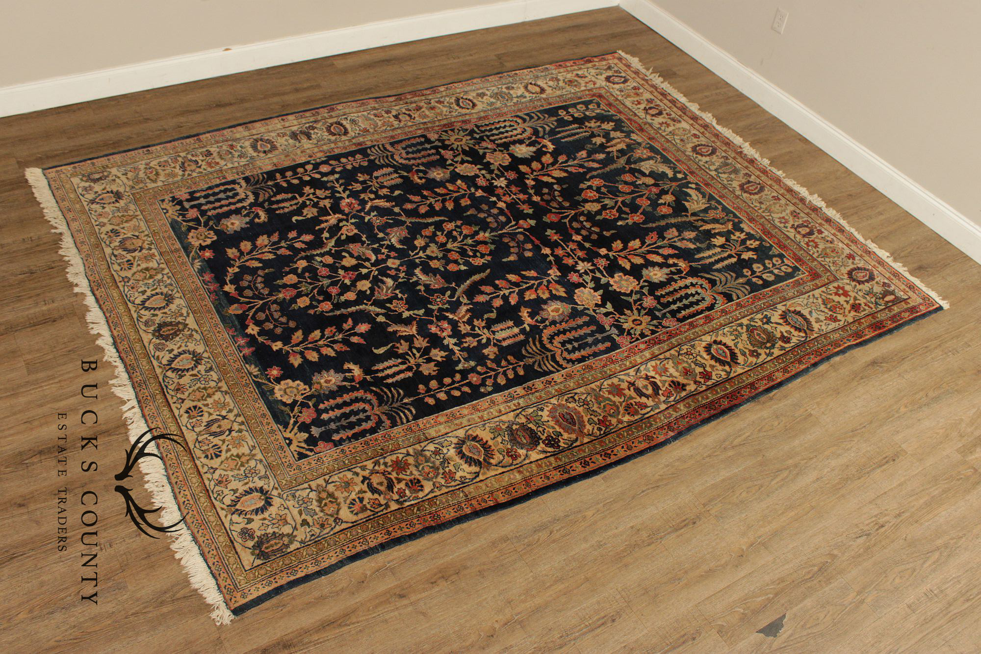Antique Persian Bidjar Wool Area Rug 8' x 10'