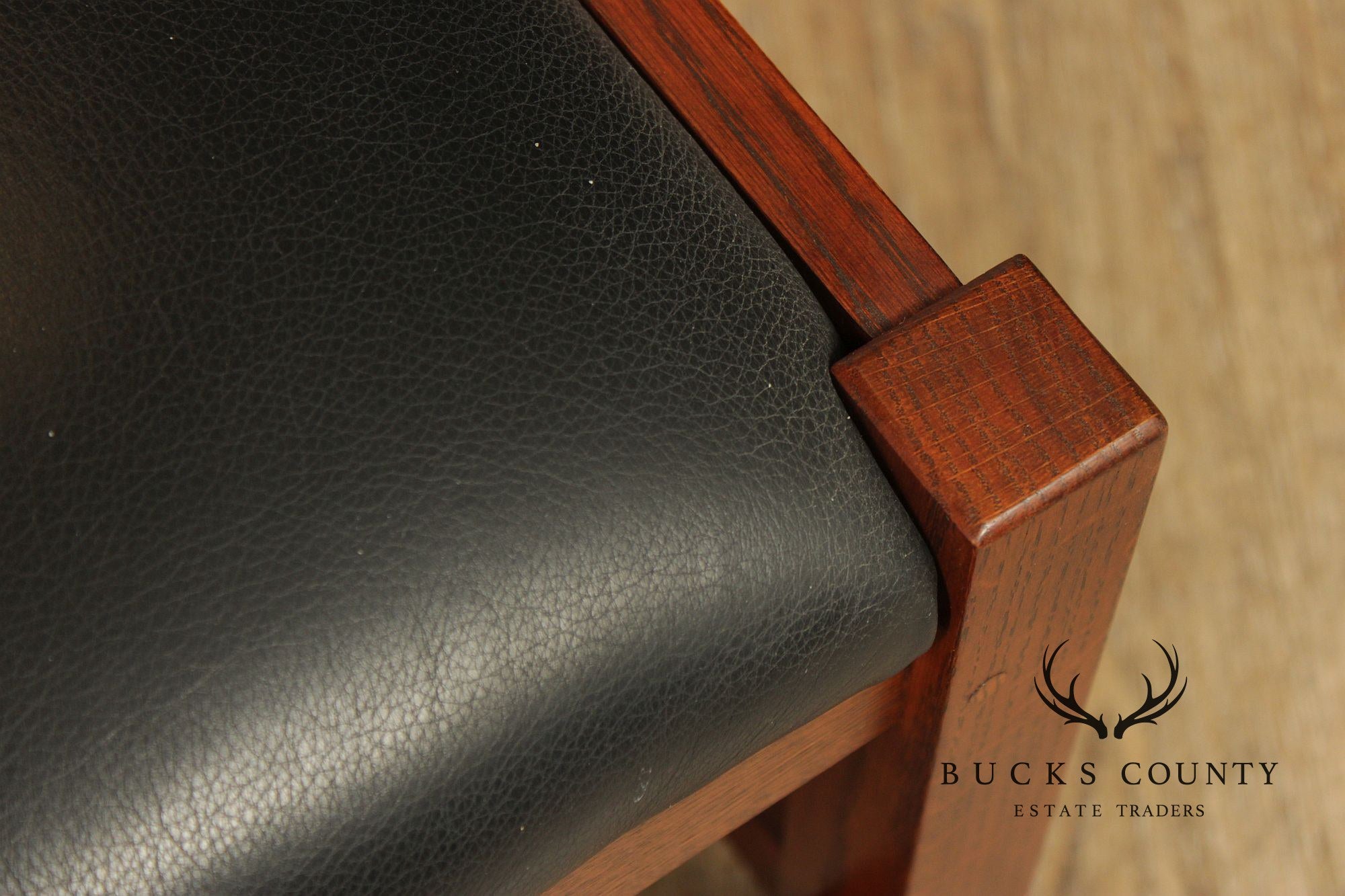 Stickley Mission Collection Oak Bow Arm Morris Chair and Ottoman