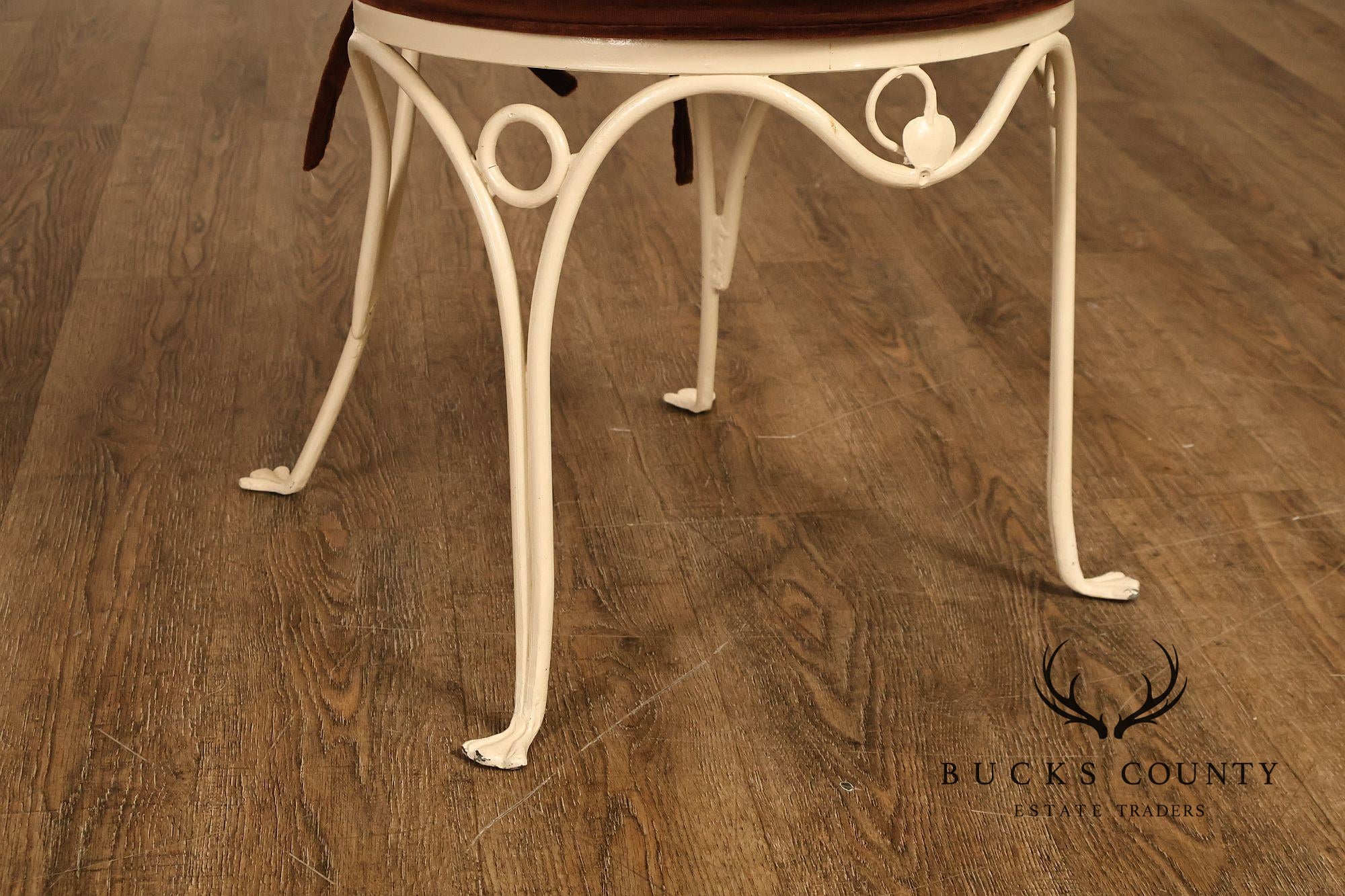 Salterini Mid Century Wrought Iron Fruit And Vine Set Of 6 Dining Chairs