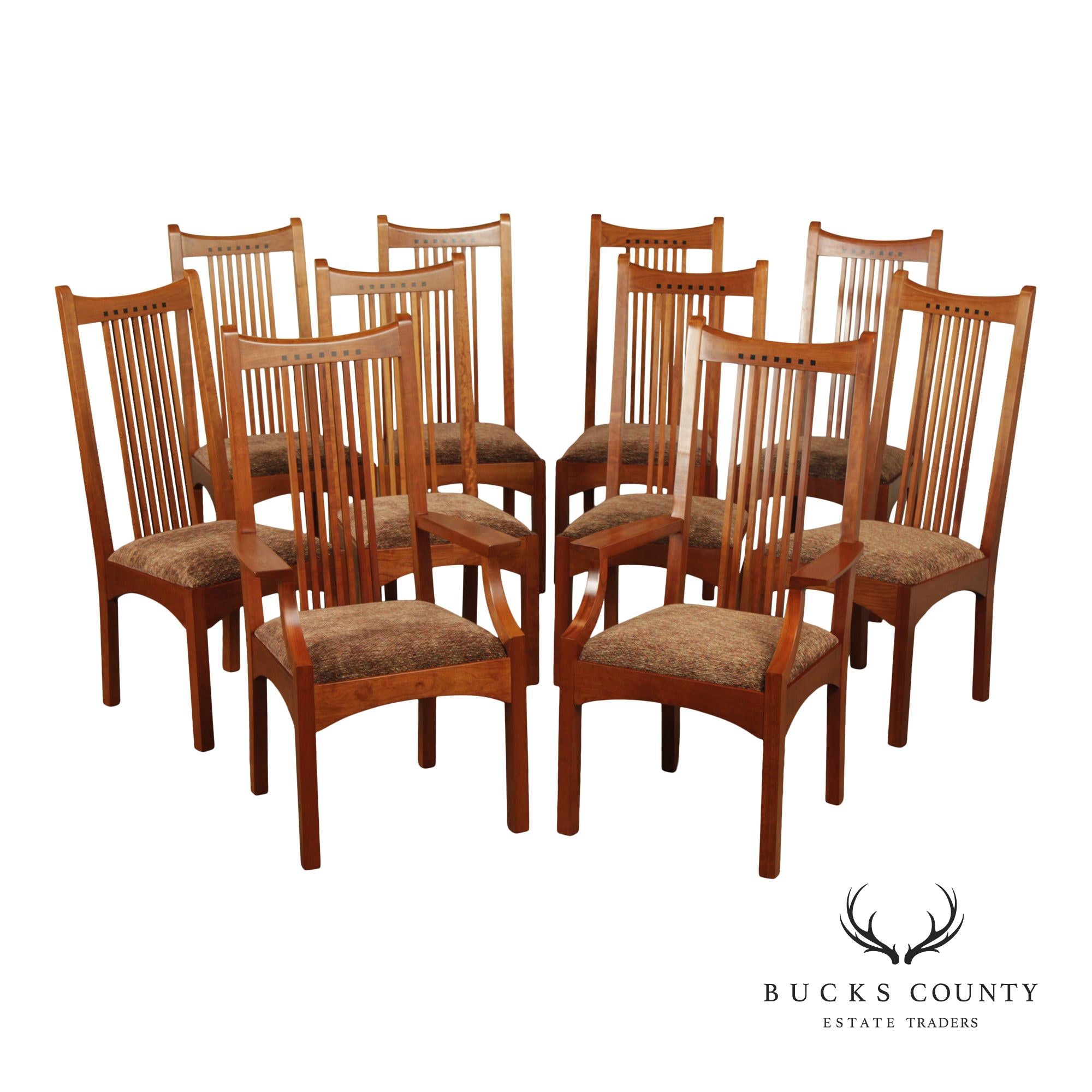 Stickley 21st Century Collection Set Of 10 Cherry Dining Chairs