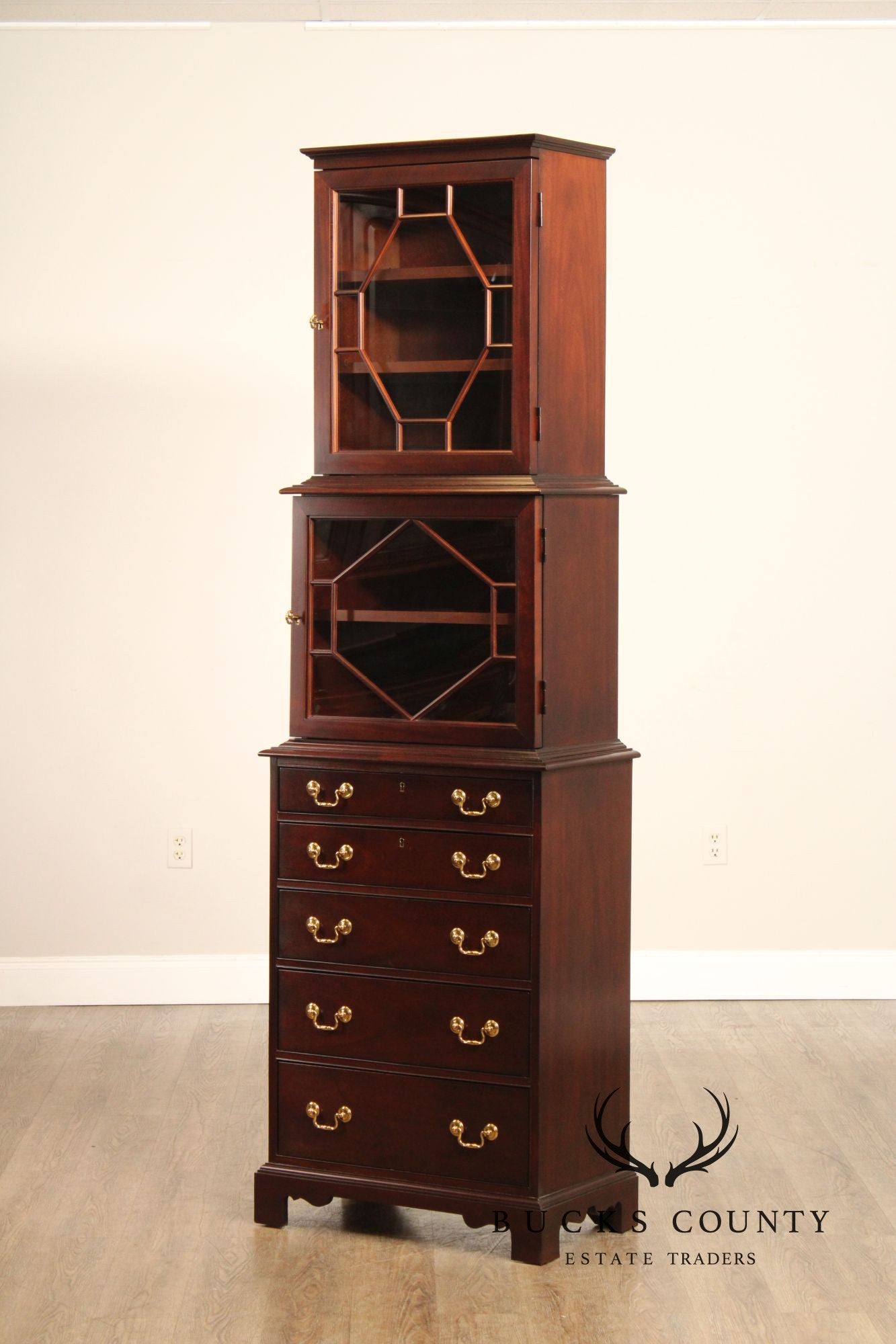 Hickory Chair Winterthur Country Estate Collection Mahogany Bookcase Cabinet
