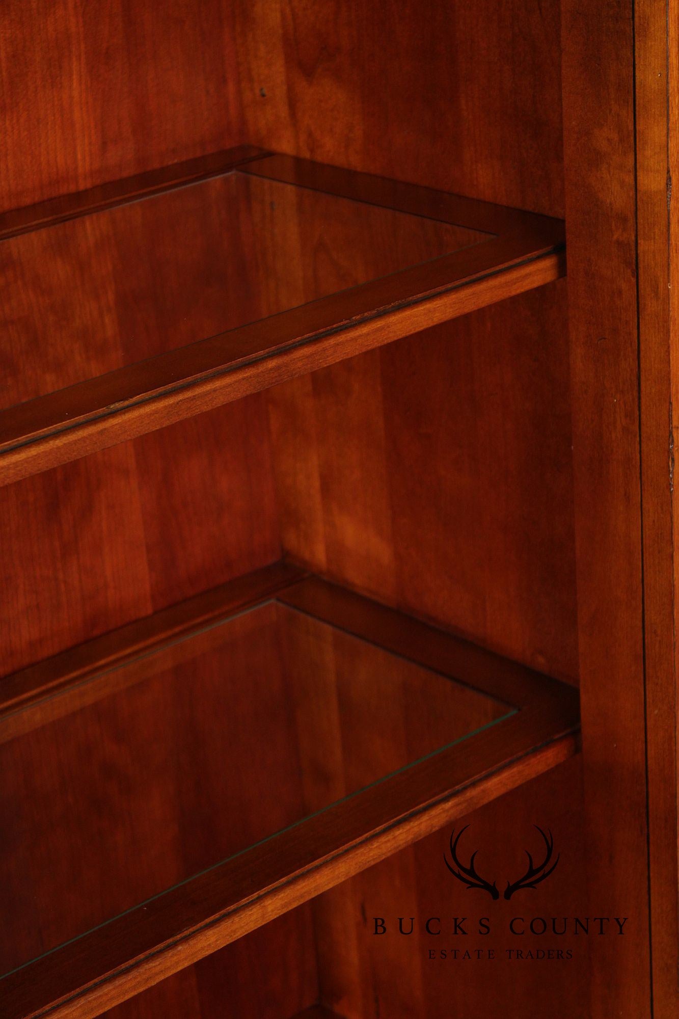 Ethan Allen 'Townhouse' Burlwood Bookcase China Display Cabinet