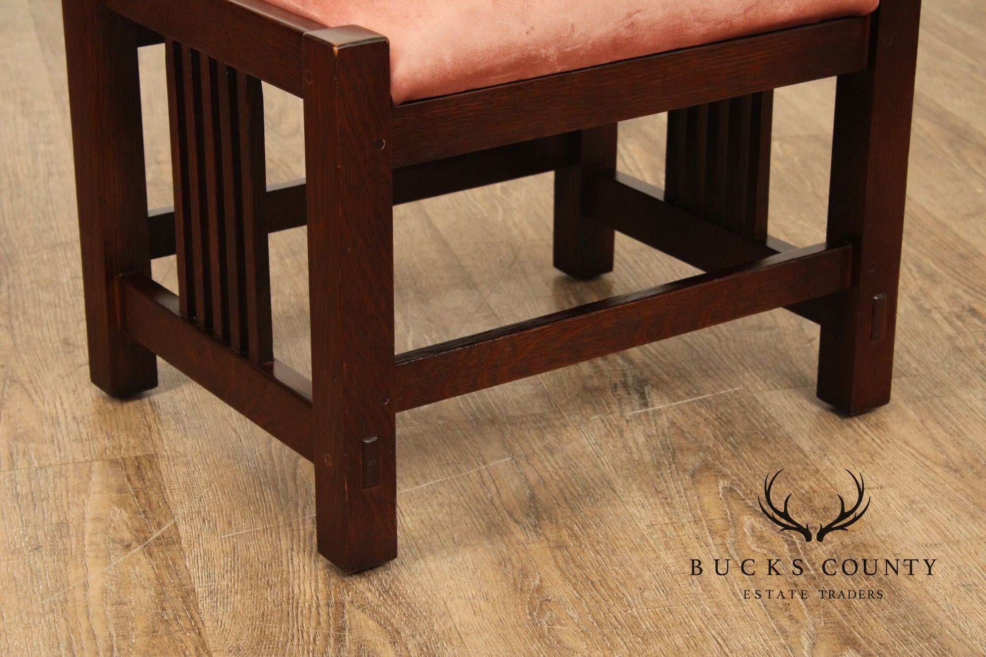 Stickley Mission Collection Oak and Leather Footstool