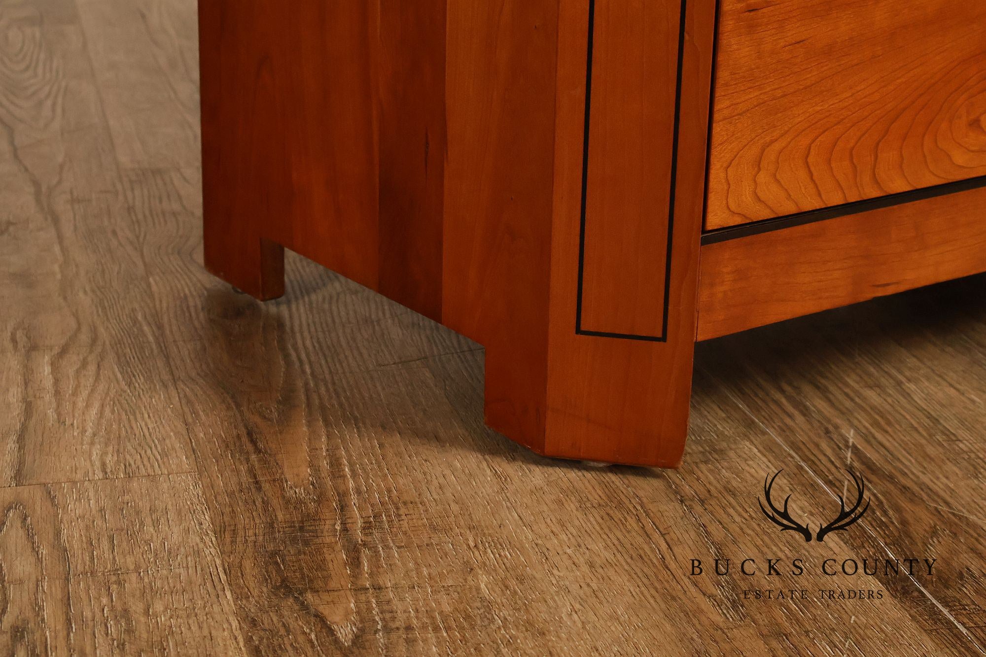 Stickley 21st Century Collection Pair of Granite Top Cherry Nightstands