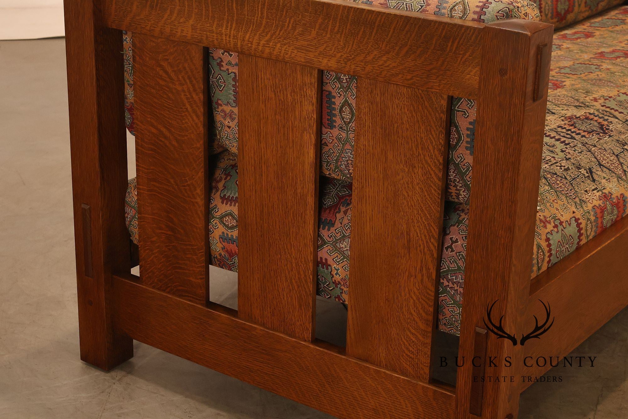 Stickley Mission Collection Oak Settle Sofa