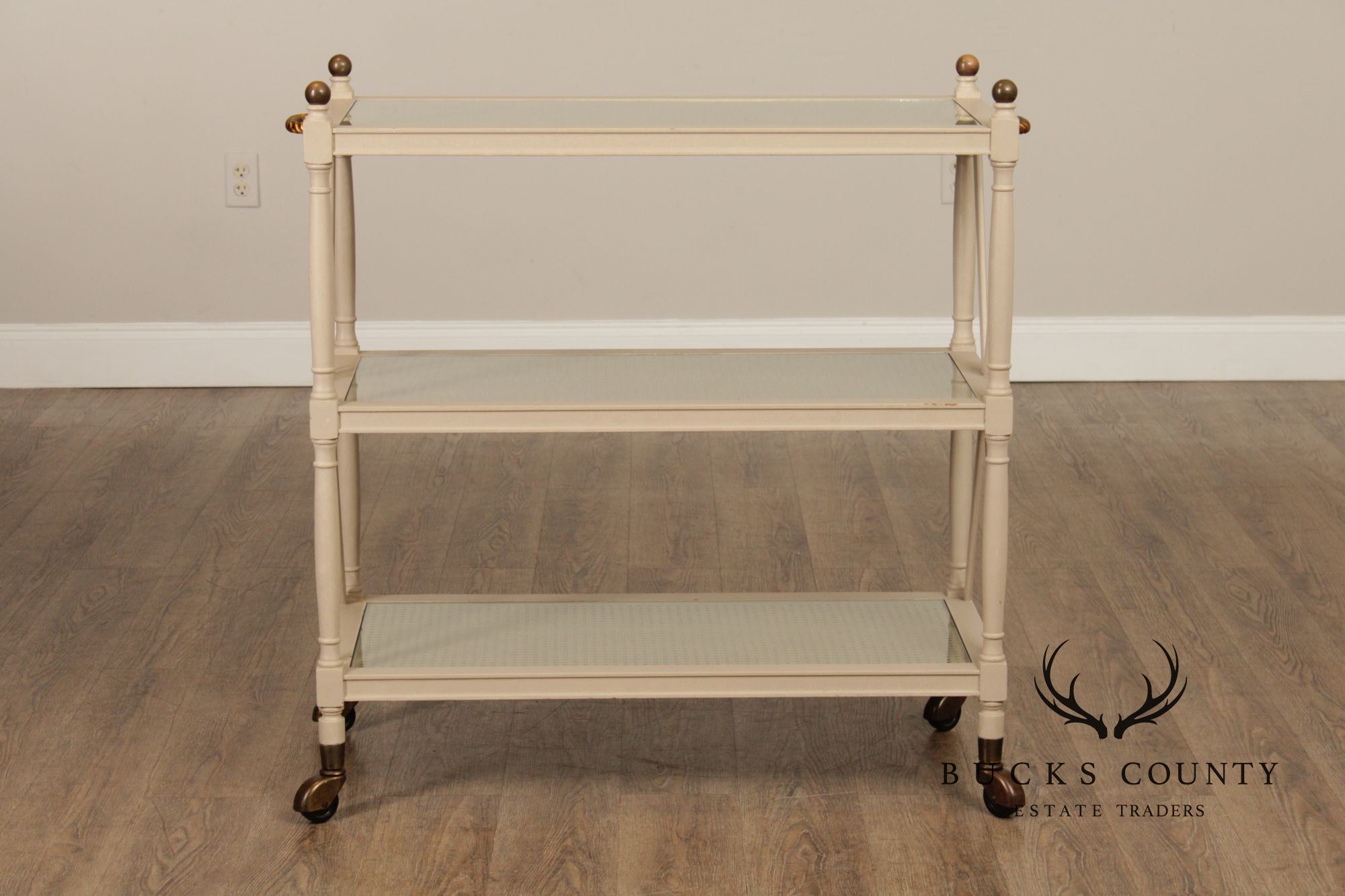 Regency Style Vintage Three Tier Serving Trolley