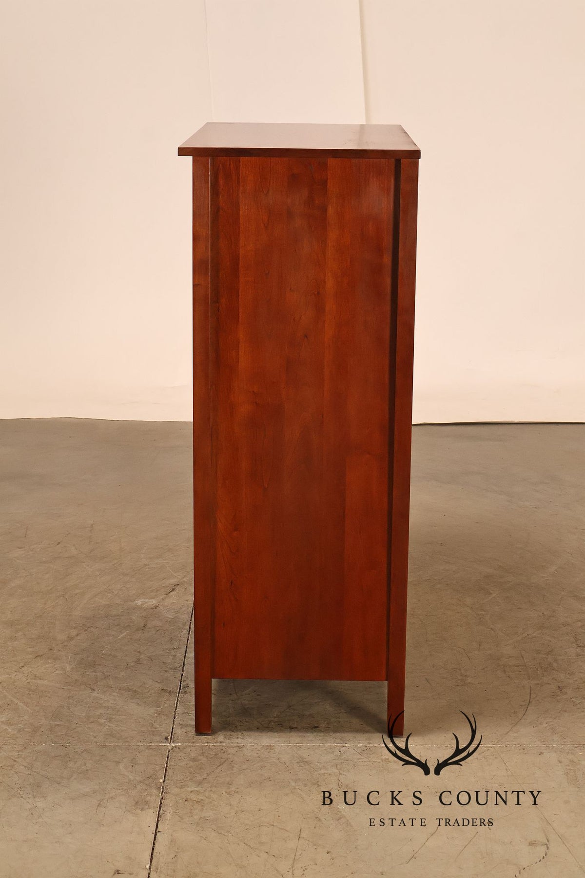 Stickley Mission Collection Harvey Ellis Cherry Inlaid Tall Chest Of Drawers