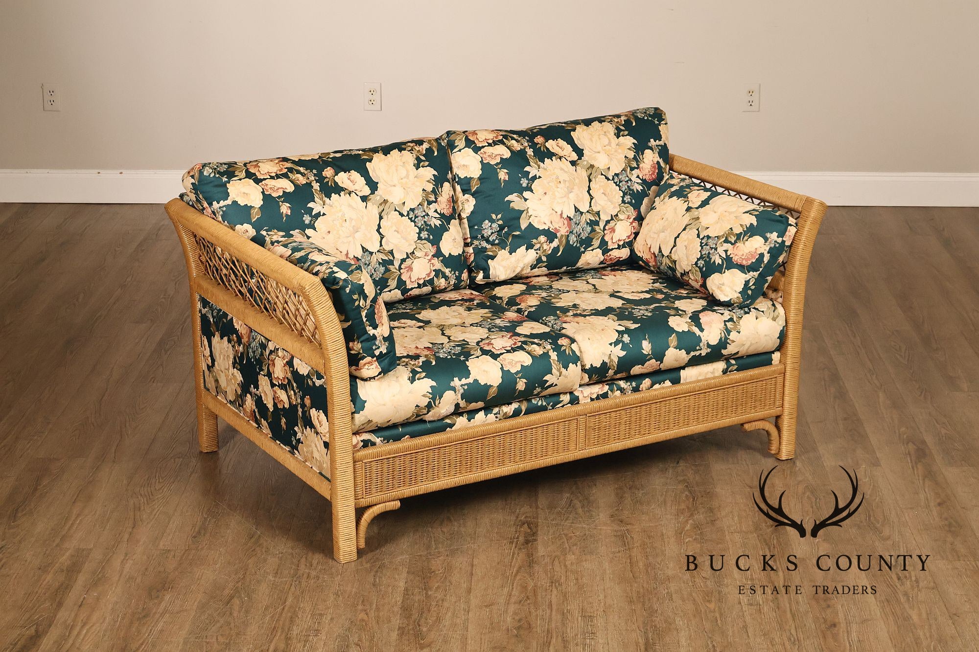 Lexington Henry Link Furniture Upholstered Wicker Loveseat