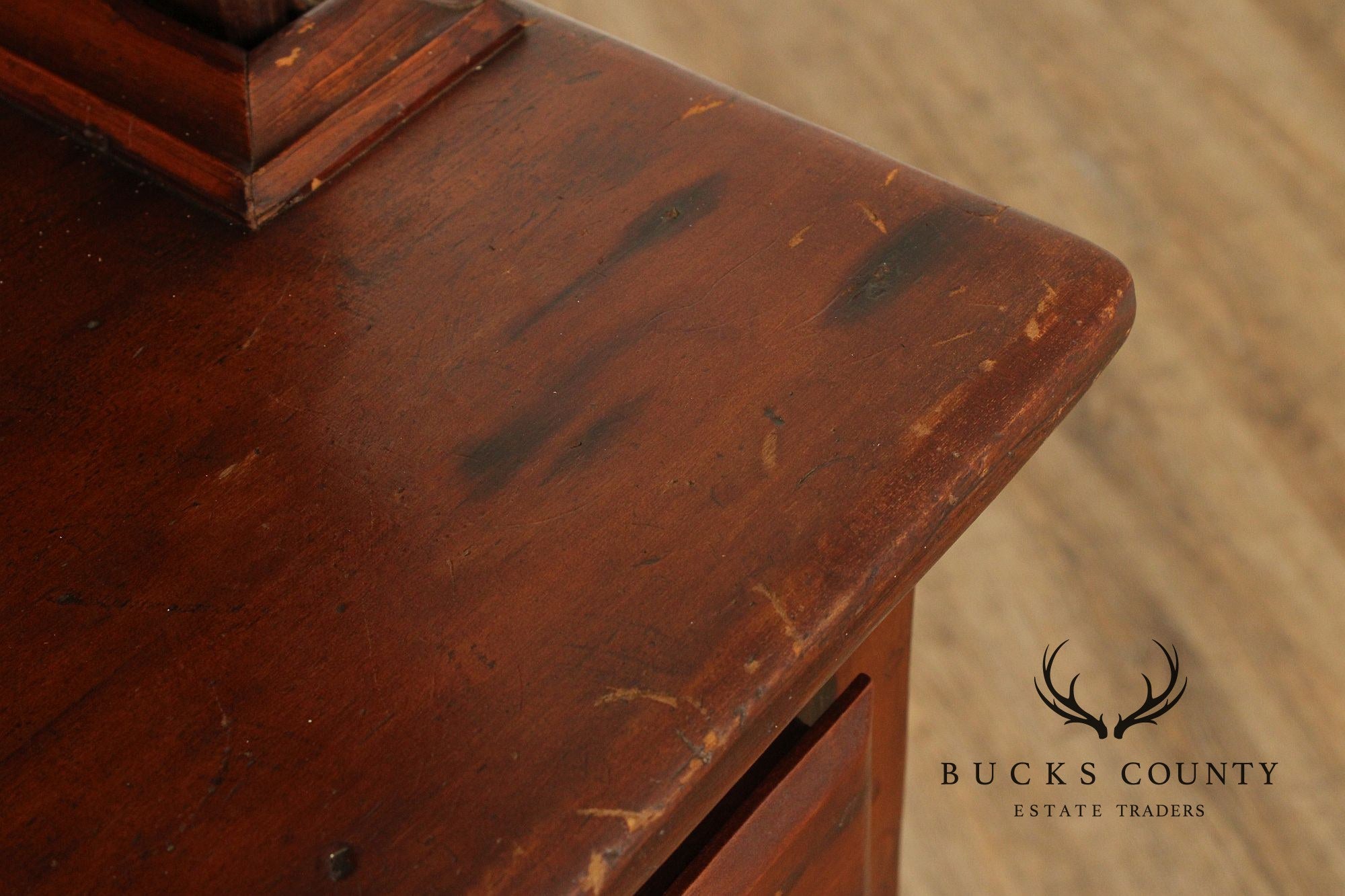 Antique Country Pine Server and Hutch