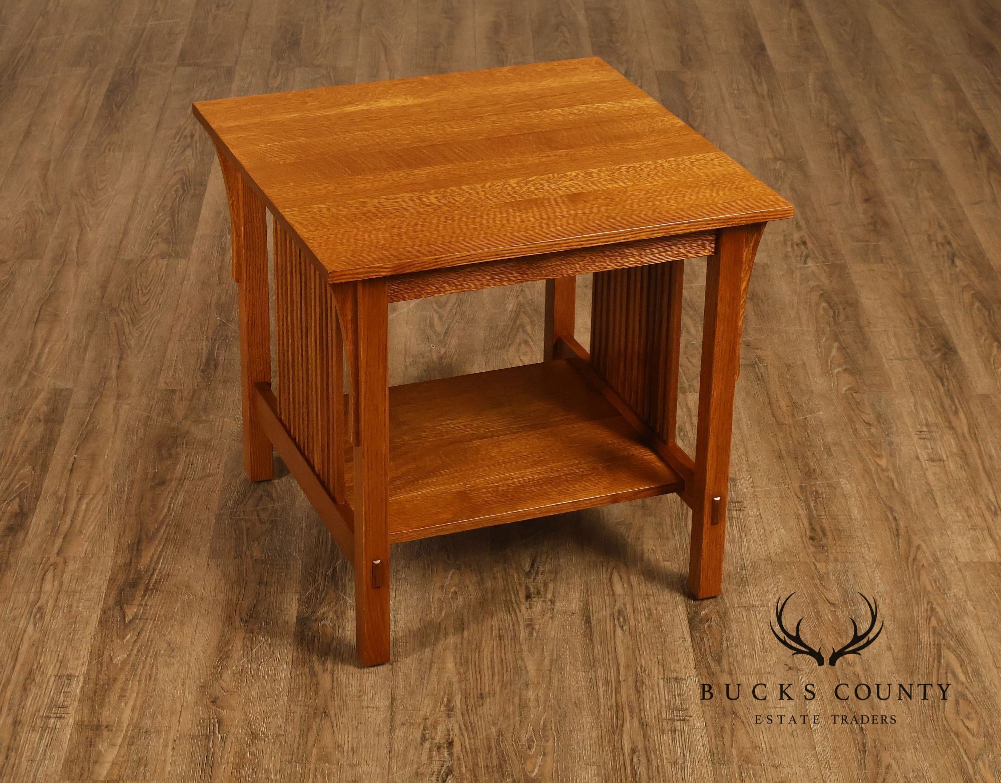 Stickley Mission Collection Oak Spindle Lamp Table