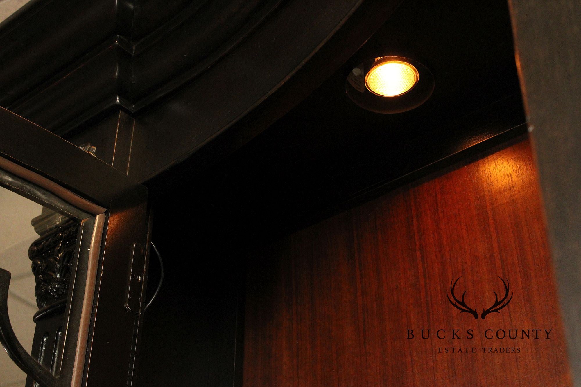 Tuscan Style Large Ebonized Display Cabinet