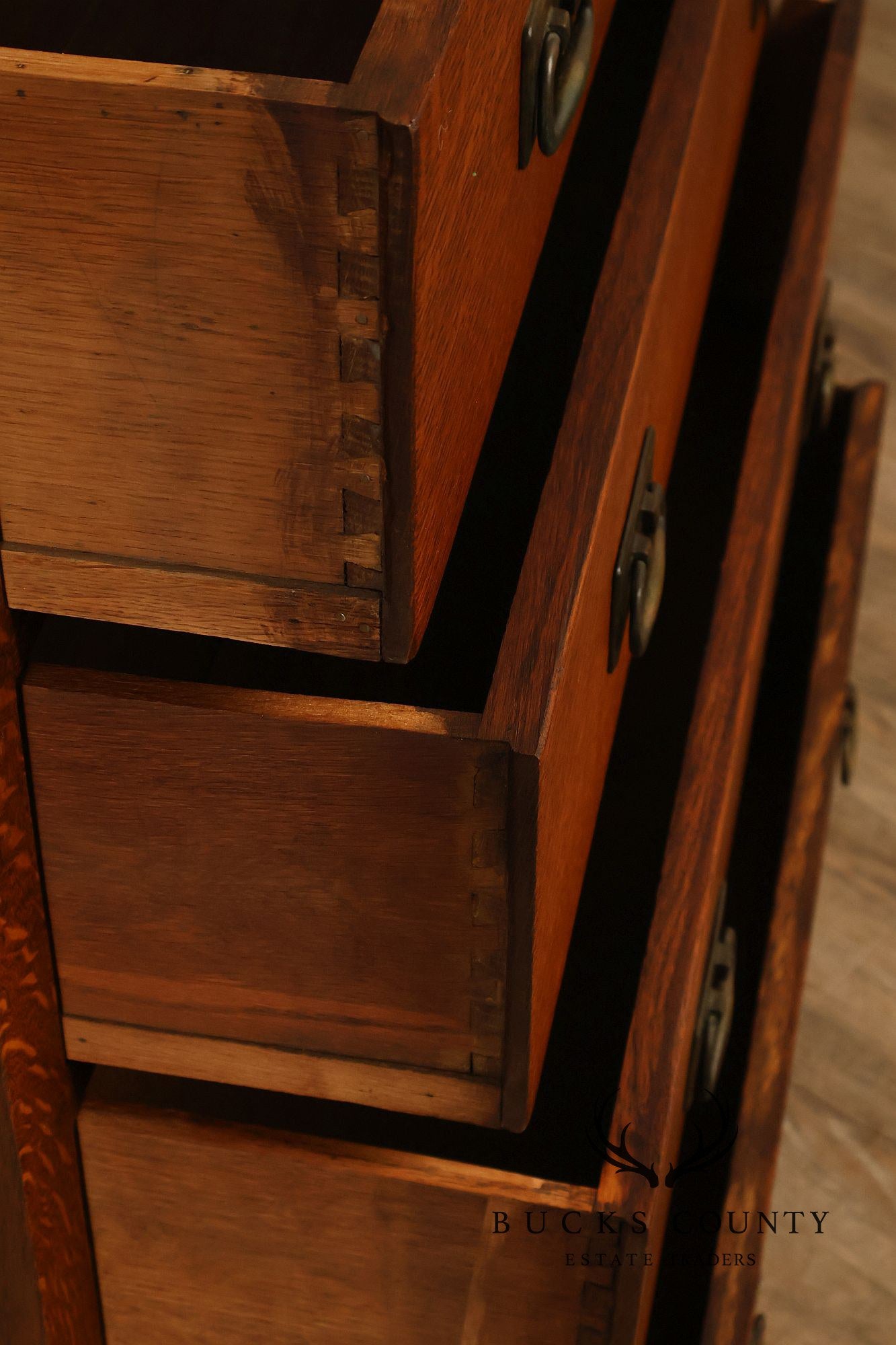 L. & J.G. Stickley Onondaga Period Oak Dresser With Mirror