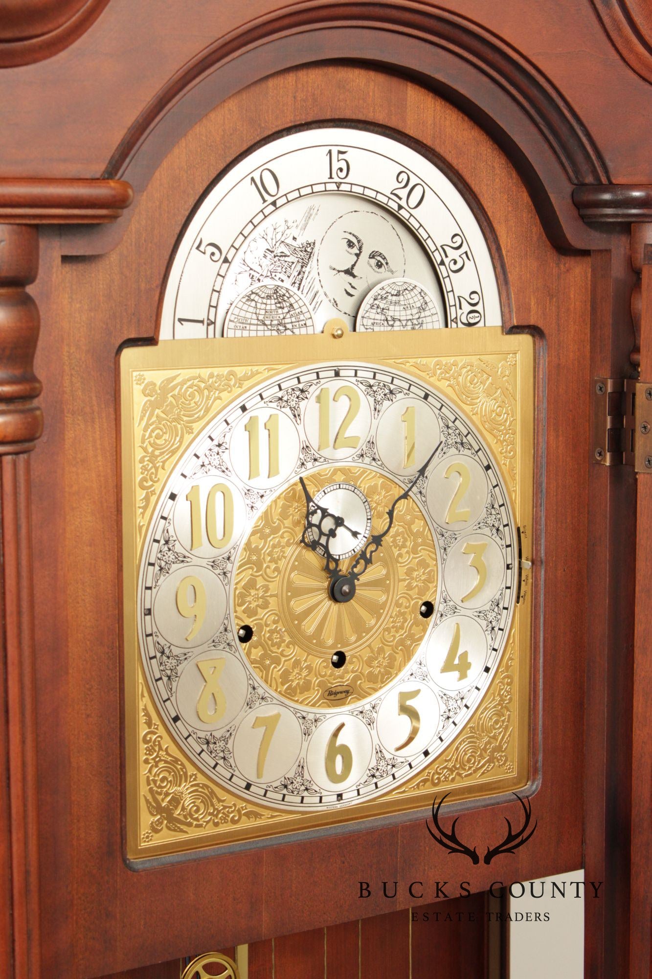 Ridgeway Traditional Cherry Grandfather Clock