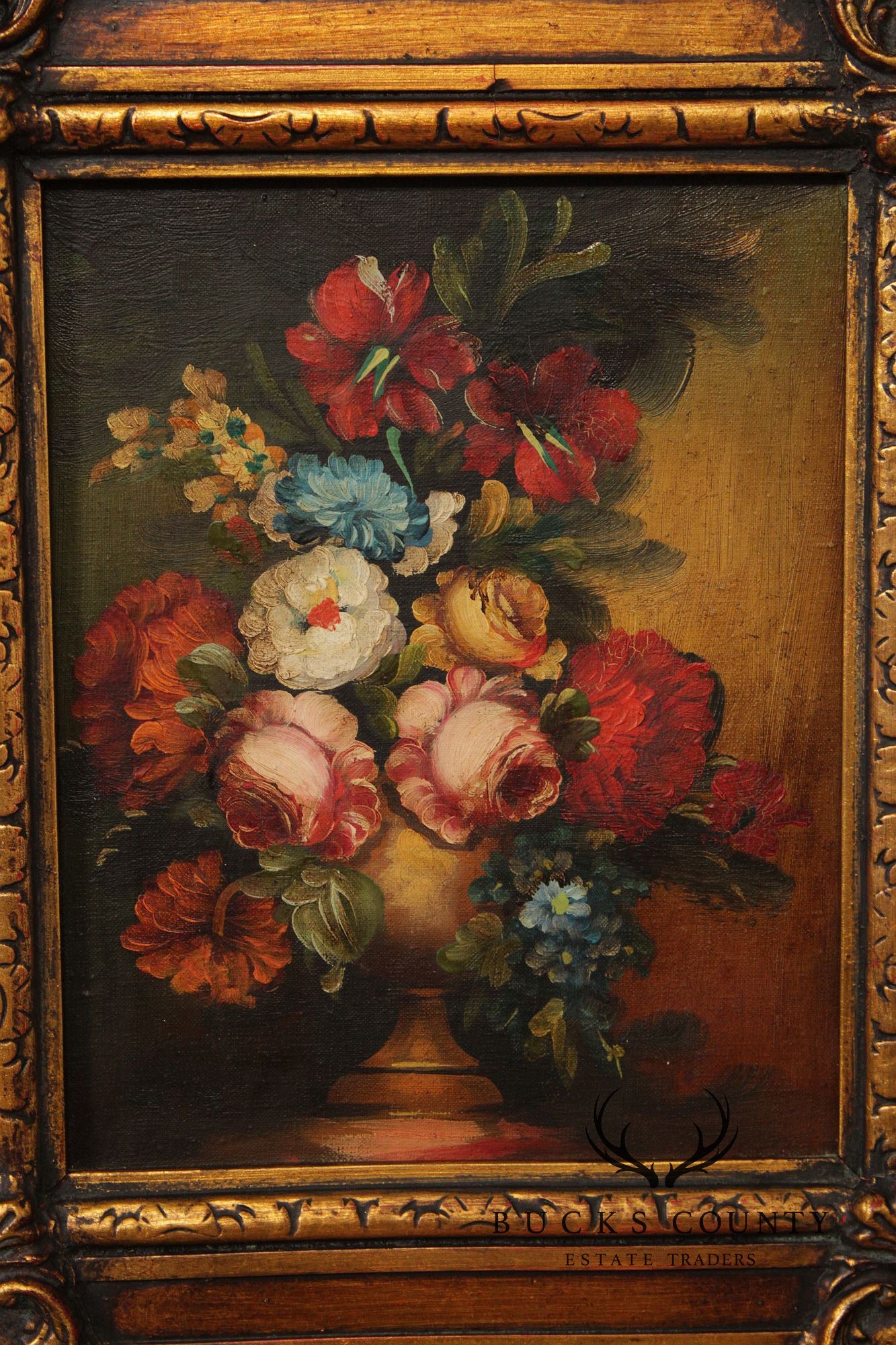 Artist Signed Belgian Floral Still-Life Painting