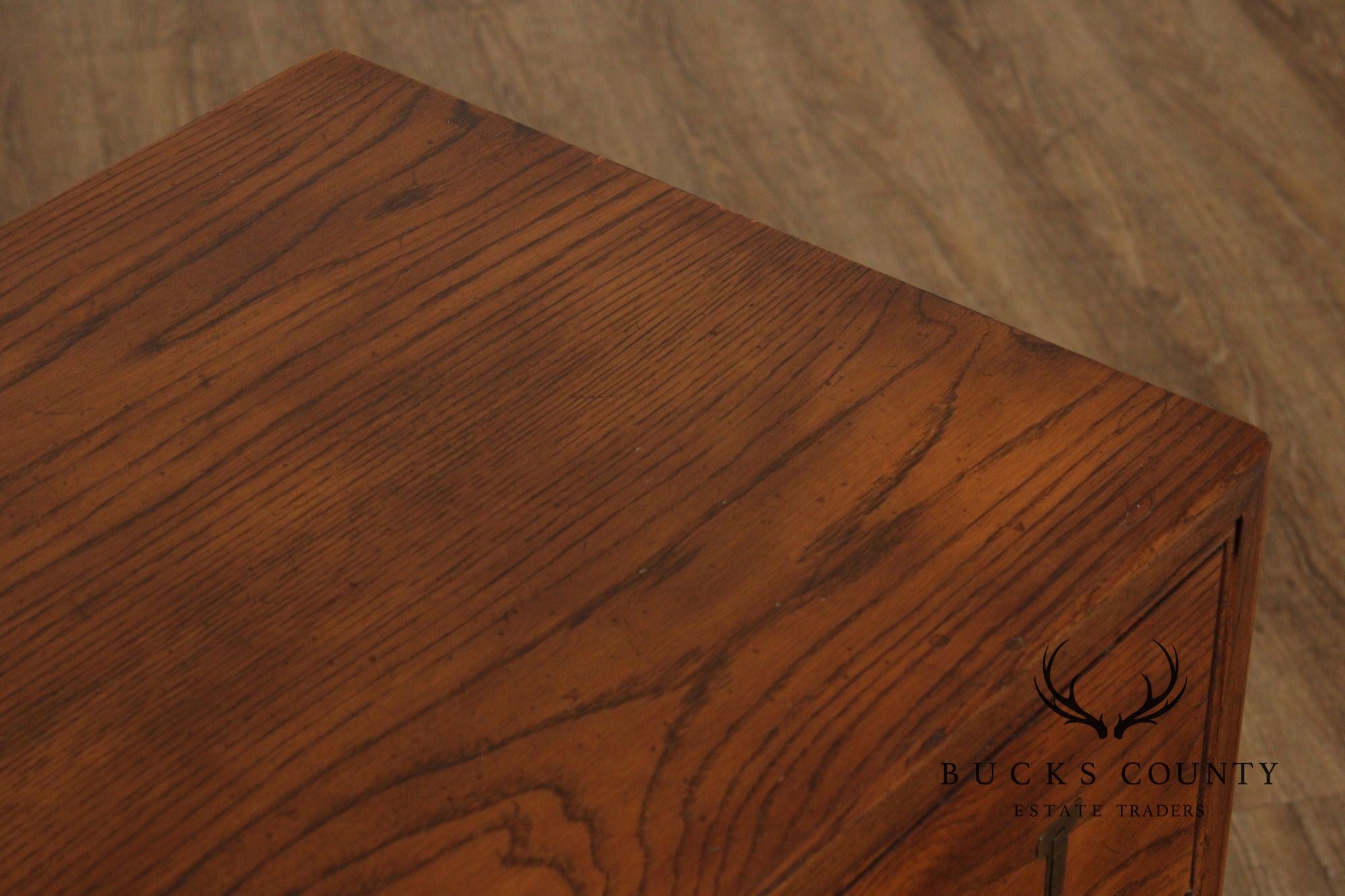 Henredon Campaign Style Oak Triple Dresser
