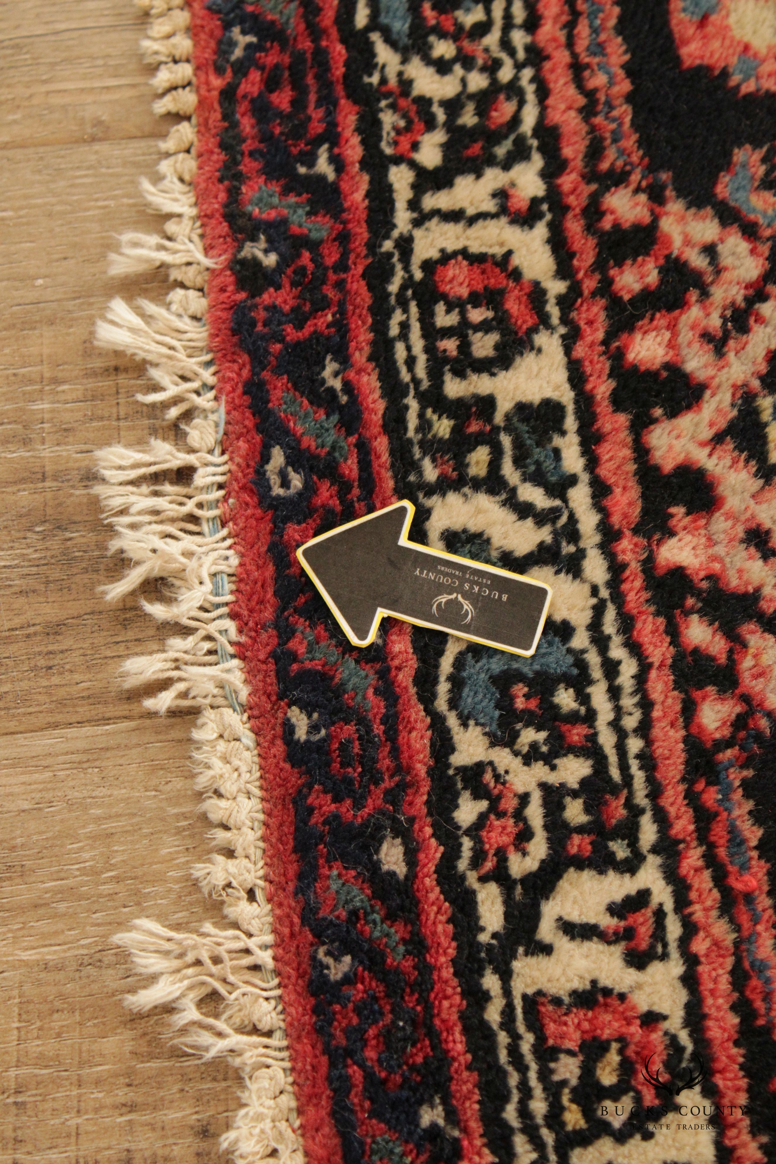 Persian Baluchi Tribal Wool Area Rug With Red Field, 6' x 4'