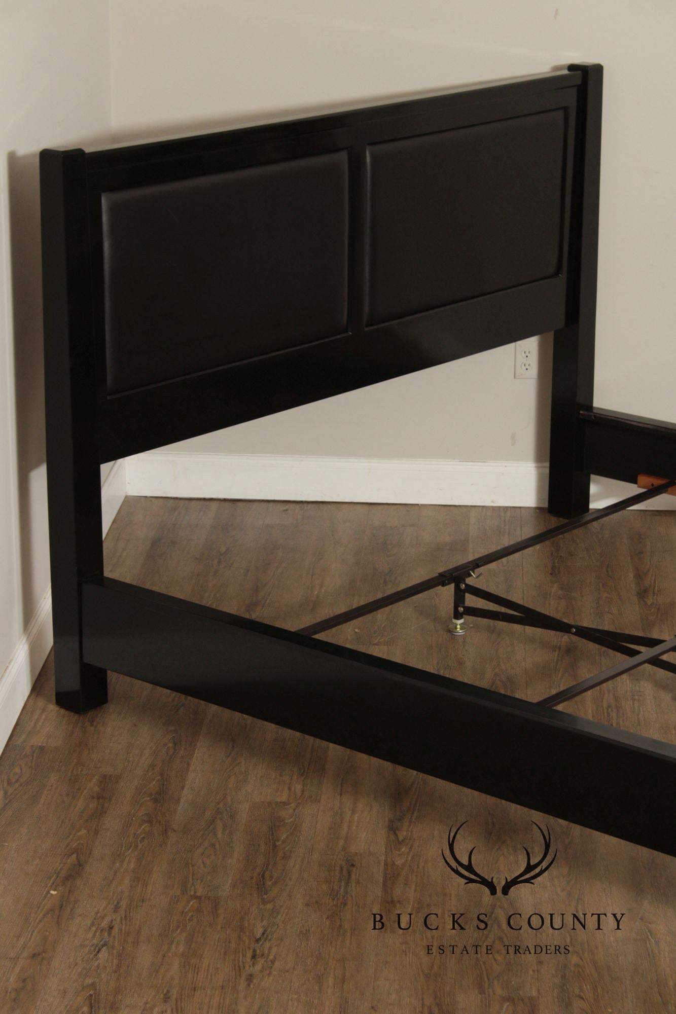 Stickley John Widdicomb Collection Ebonized King Panel Bed