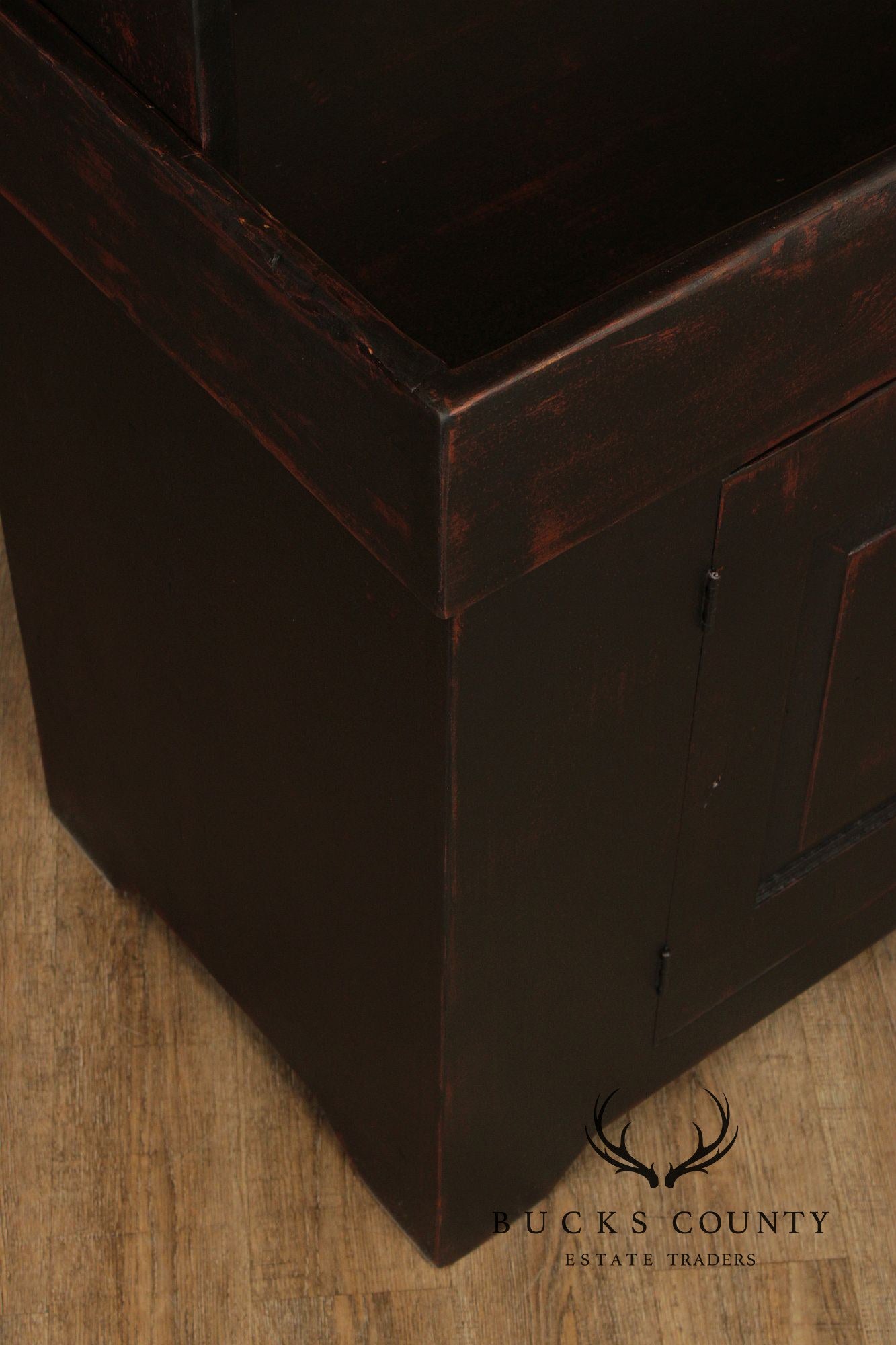 Hand Crafted Primitive Farmhouse Painted Dry Sink Hutch