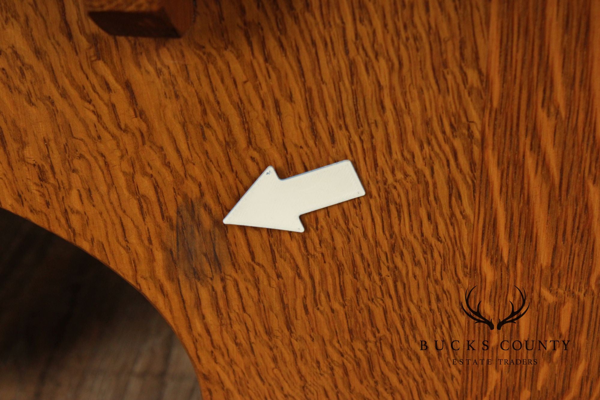 Stickley Mission Collection Oak Keyhole Trestle Dining Table