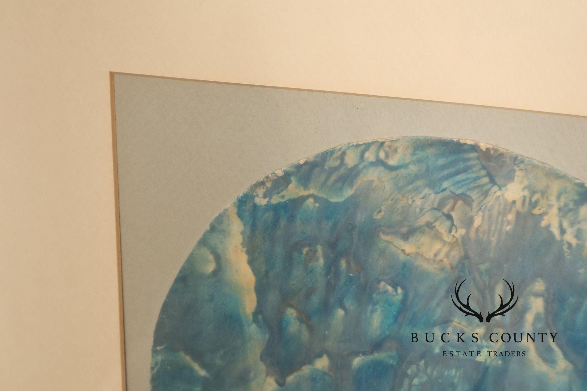 Suzanne Marinell Melted Wax Painting, 'The North Wind and The Ice Maiden'