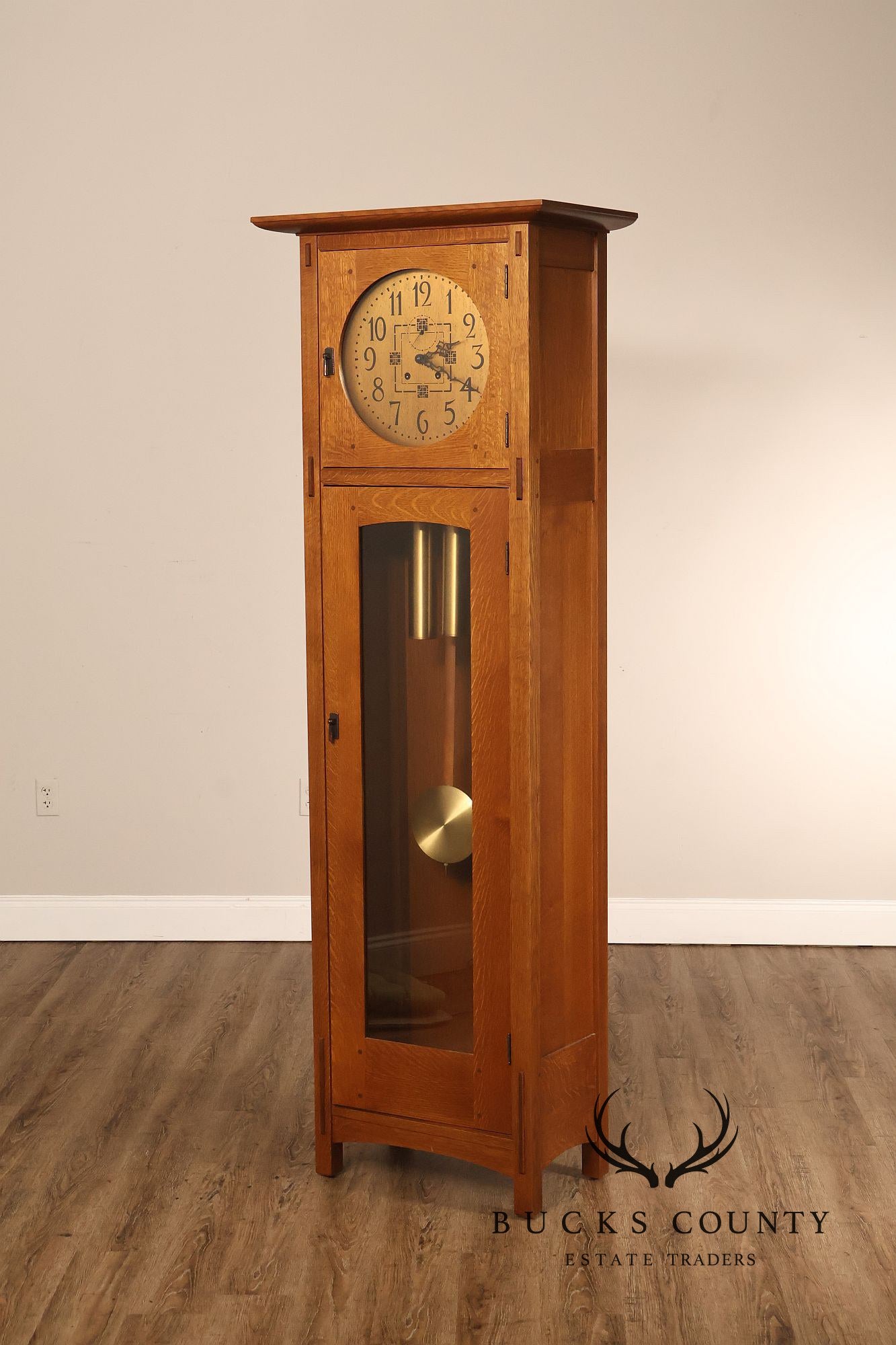 Stickley Mission Collection Oak Tall Case Clock