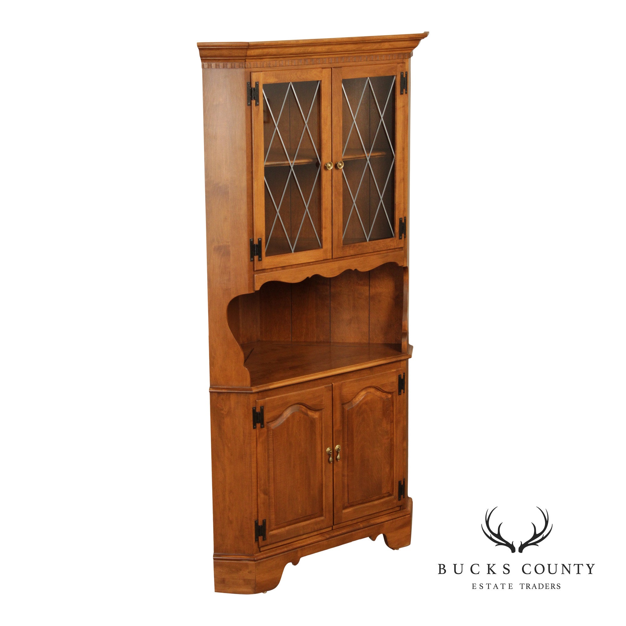 Ethan Allen Heirloom Maple Corner Cabinet