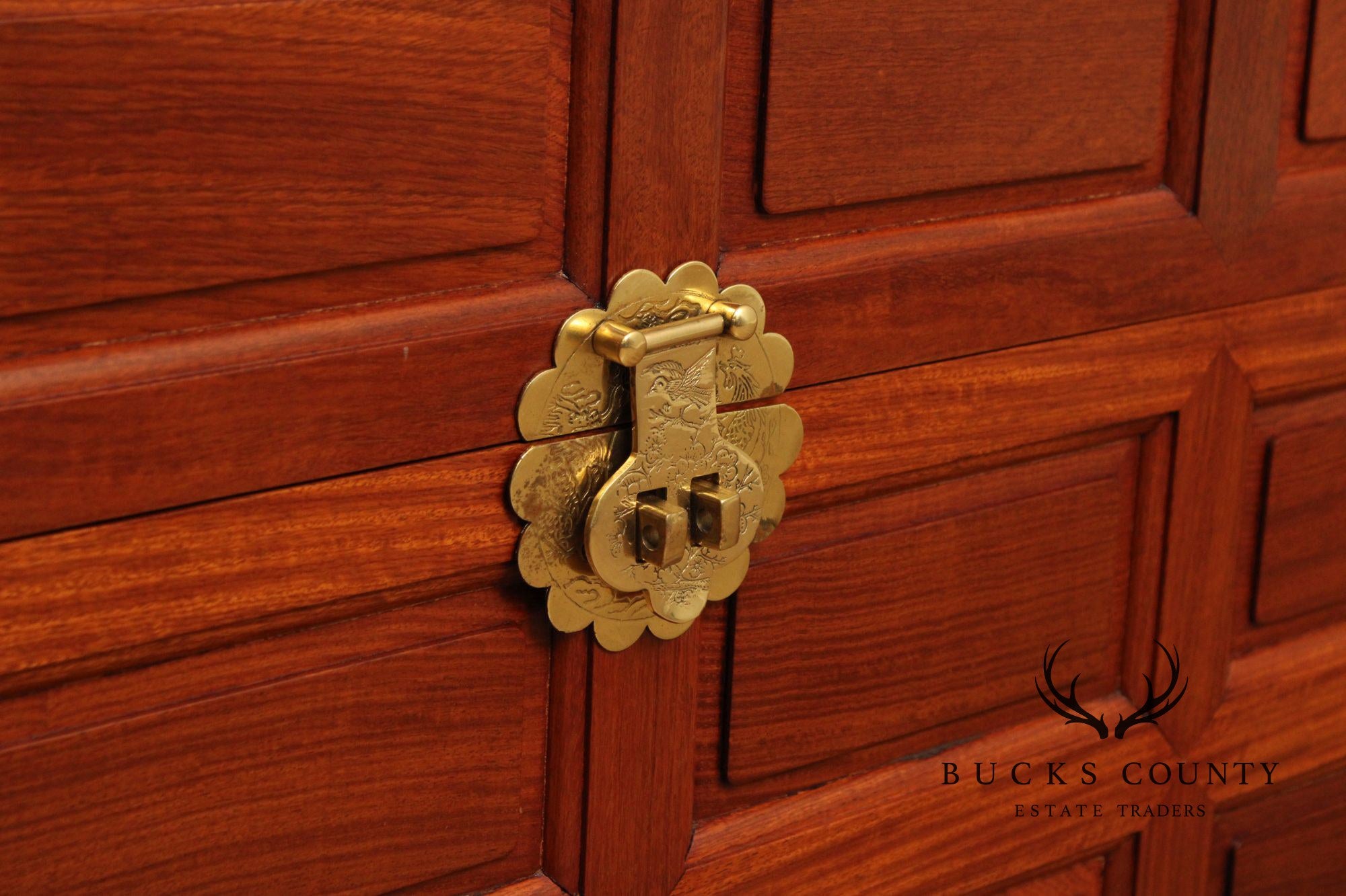 Chinese Rosewood Long Paneled Blanket Chest