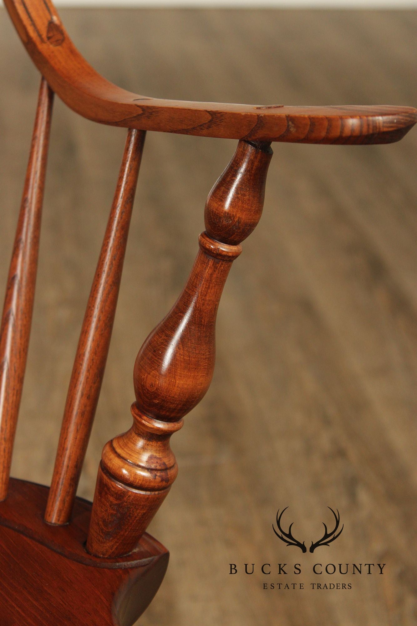 Nichols & Stone Set Of 4 Mixed Wood Windsor Bow Back Armchairs