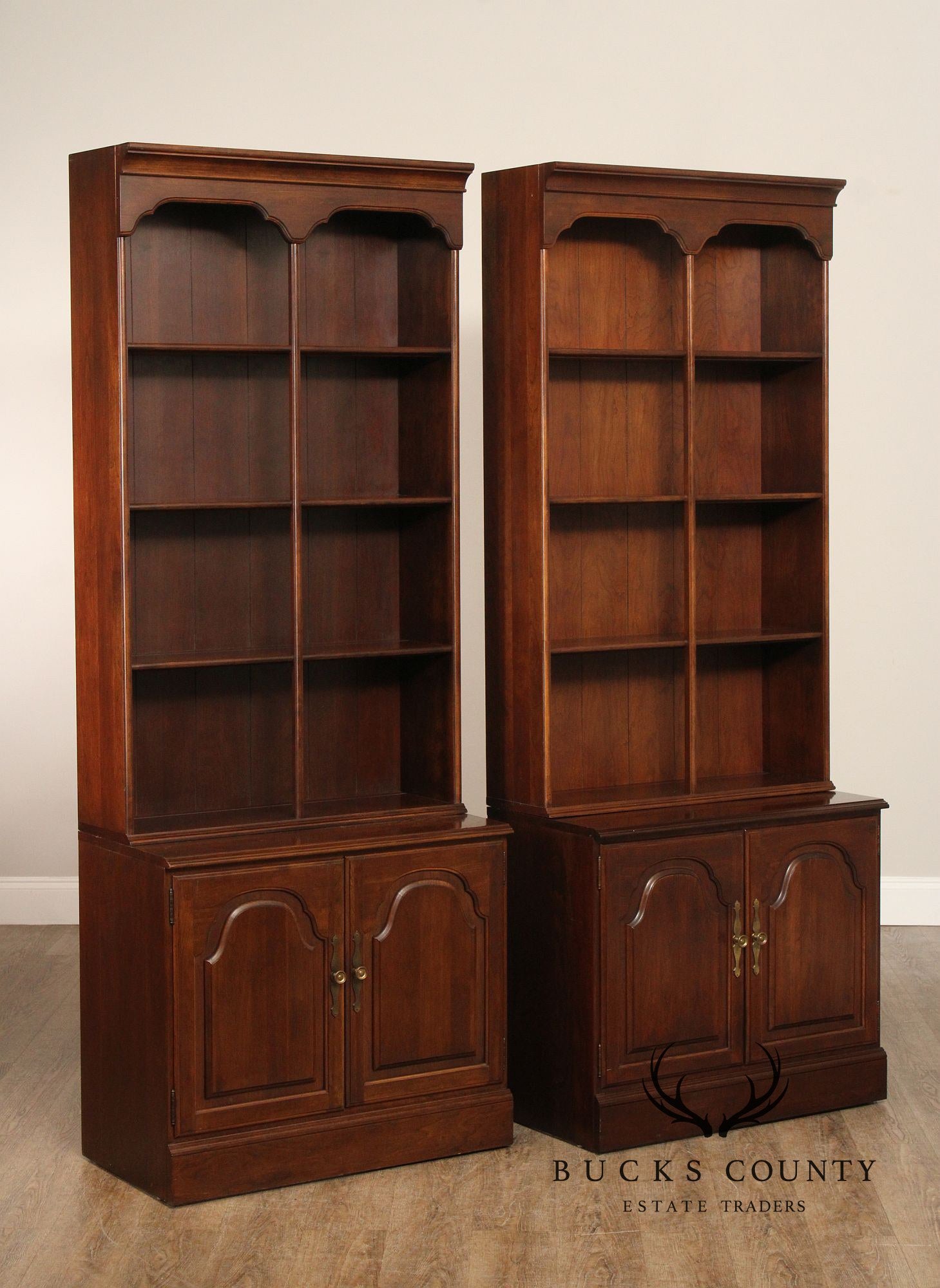 Kling Furniture Vintage Pair of Cherry Bookcases