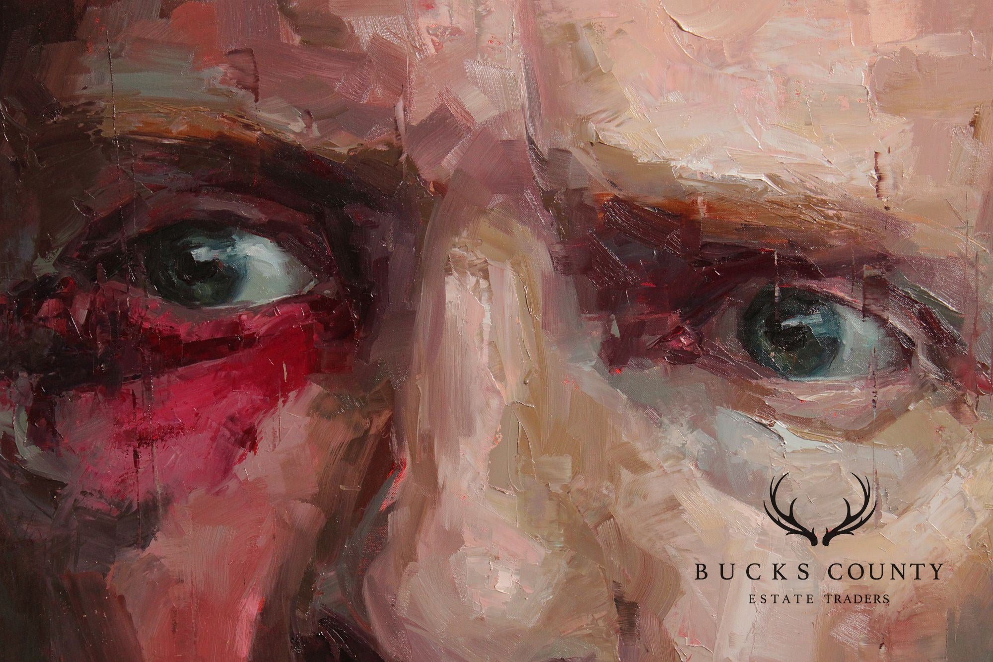 Aron Belka Oil on Canvas, 'Self Portrait'