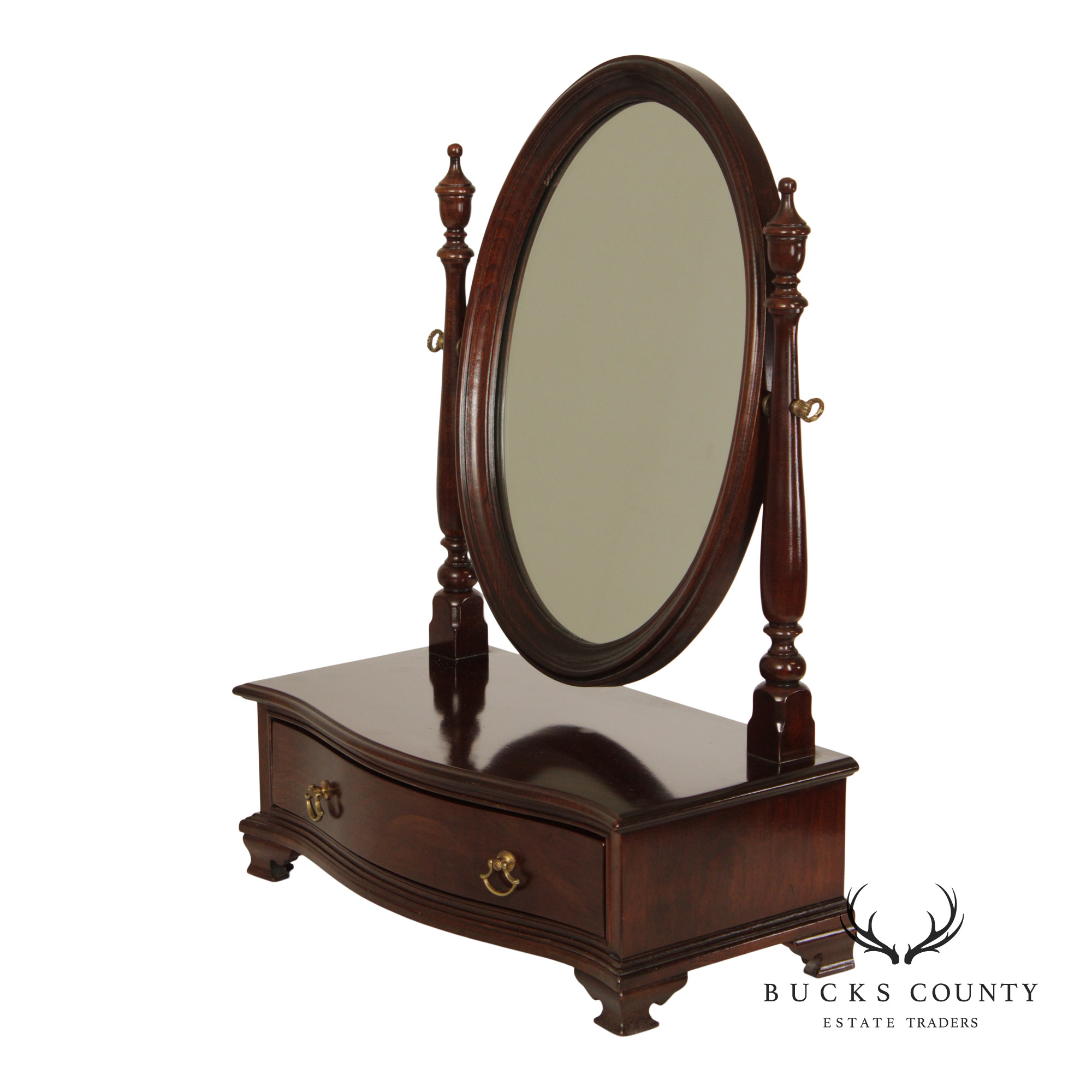 Ethan Allen Georgian Court Cherry Dresser Top Shaving Mirror