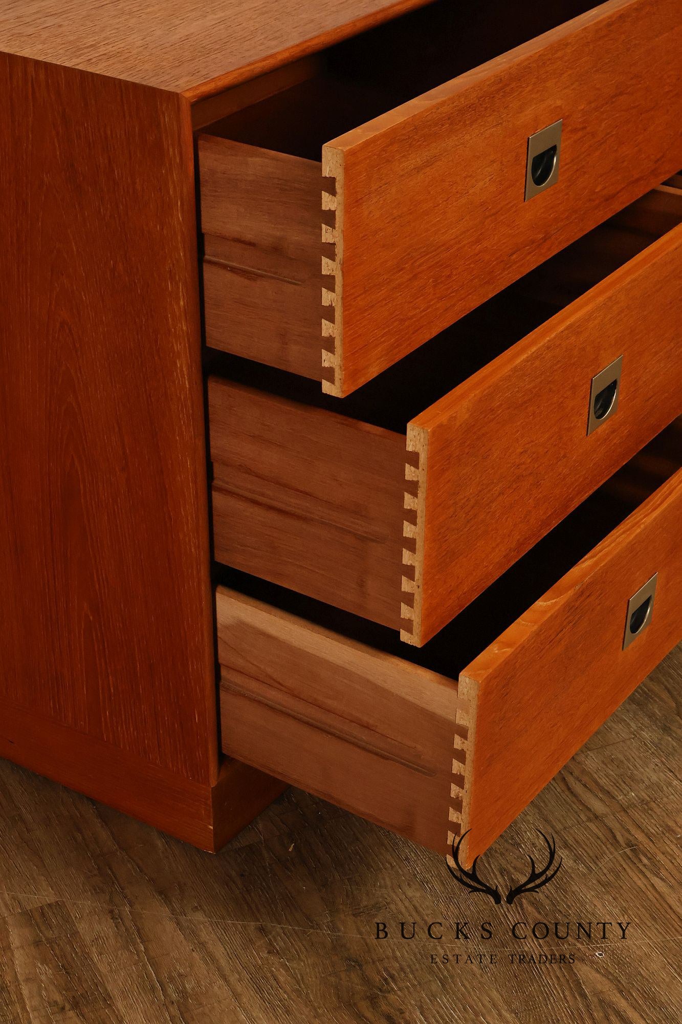 Danish Modern Teak Triple Dresser