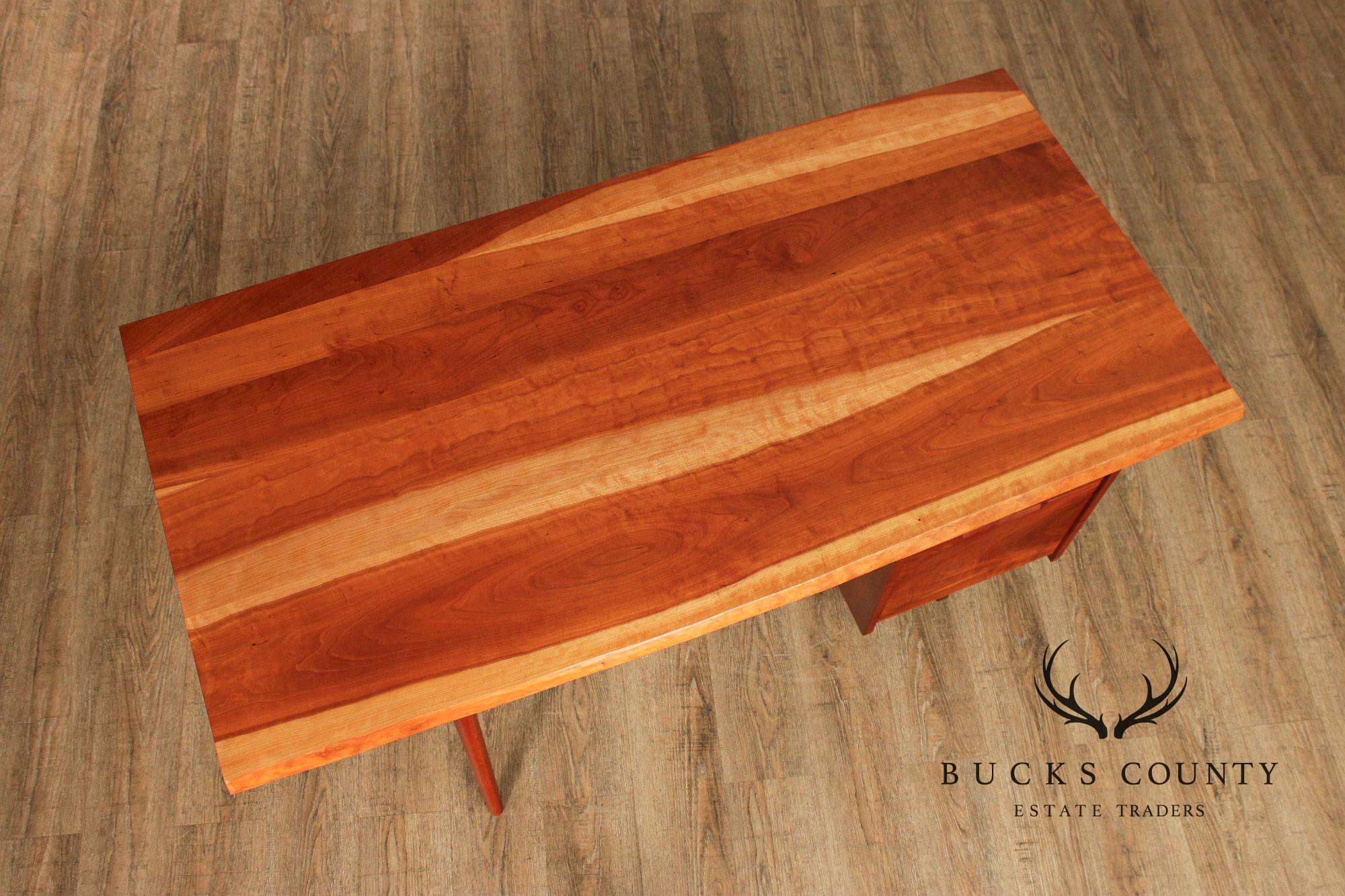 George Nakashima Single Pedestal Cherry Writing Desk