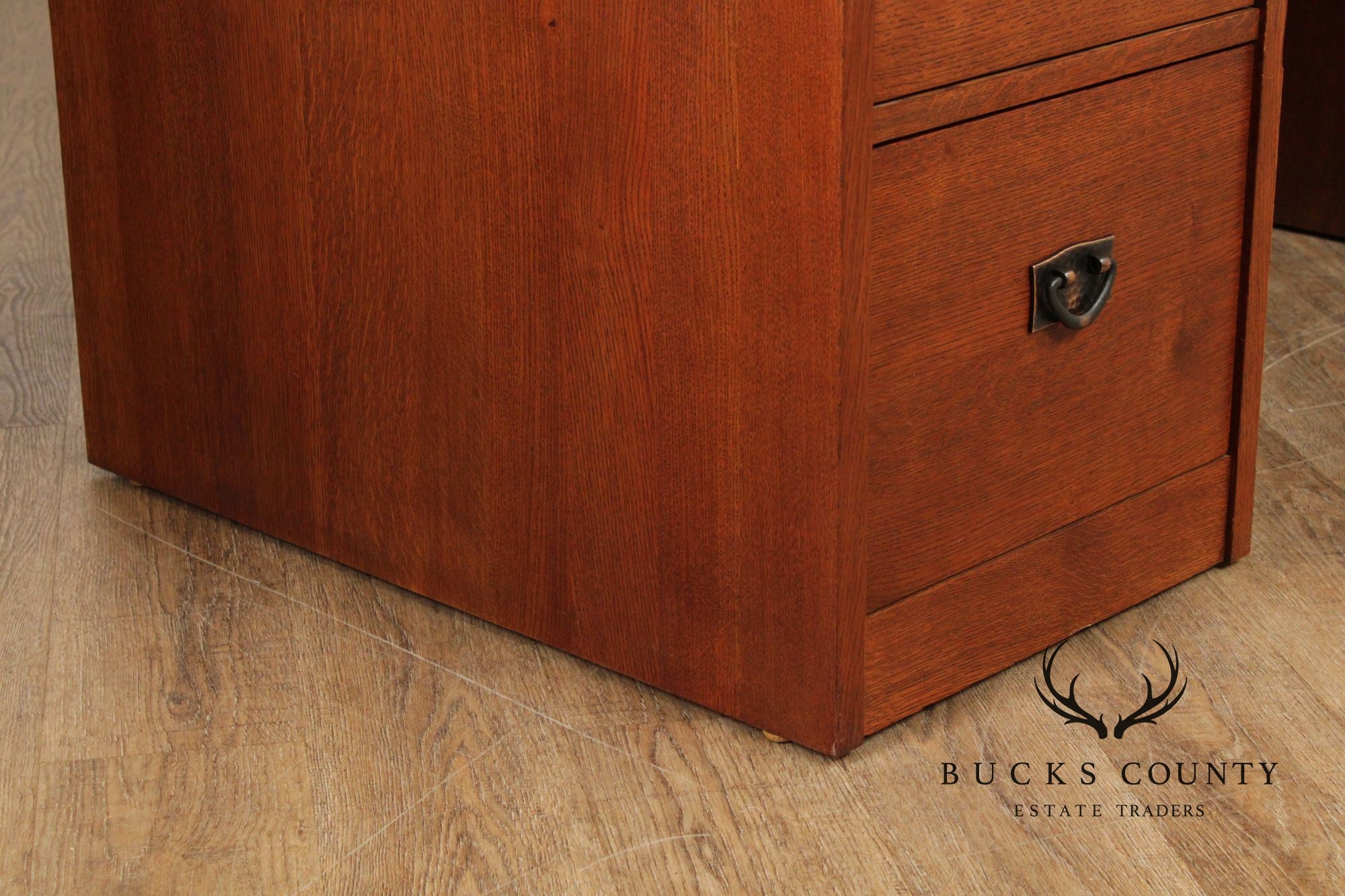 Stickley Mission Collection Executive Desk With Bookcase Hutch