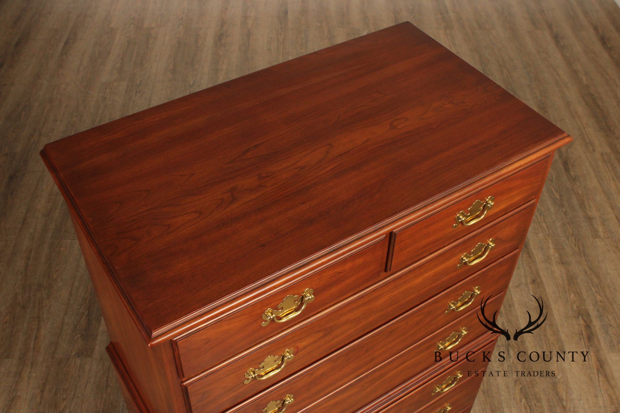 Henkel Harris Chippendale Style Cherry Tall Chest