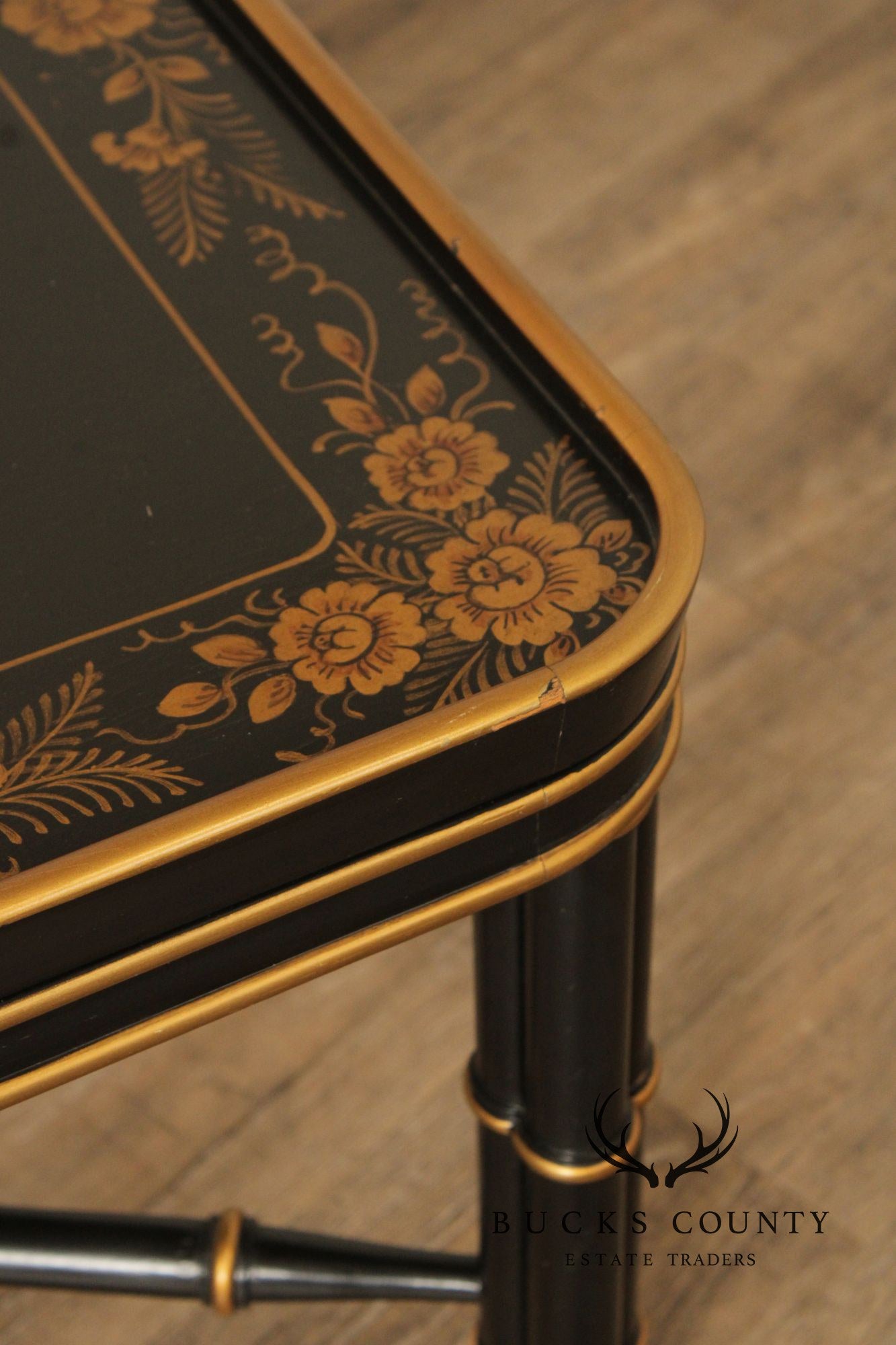 Wellington Hall Chinoiserie Decorated Faux Bamboo Coffee Table