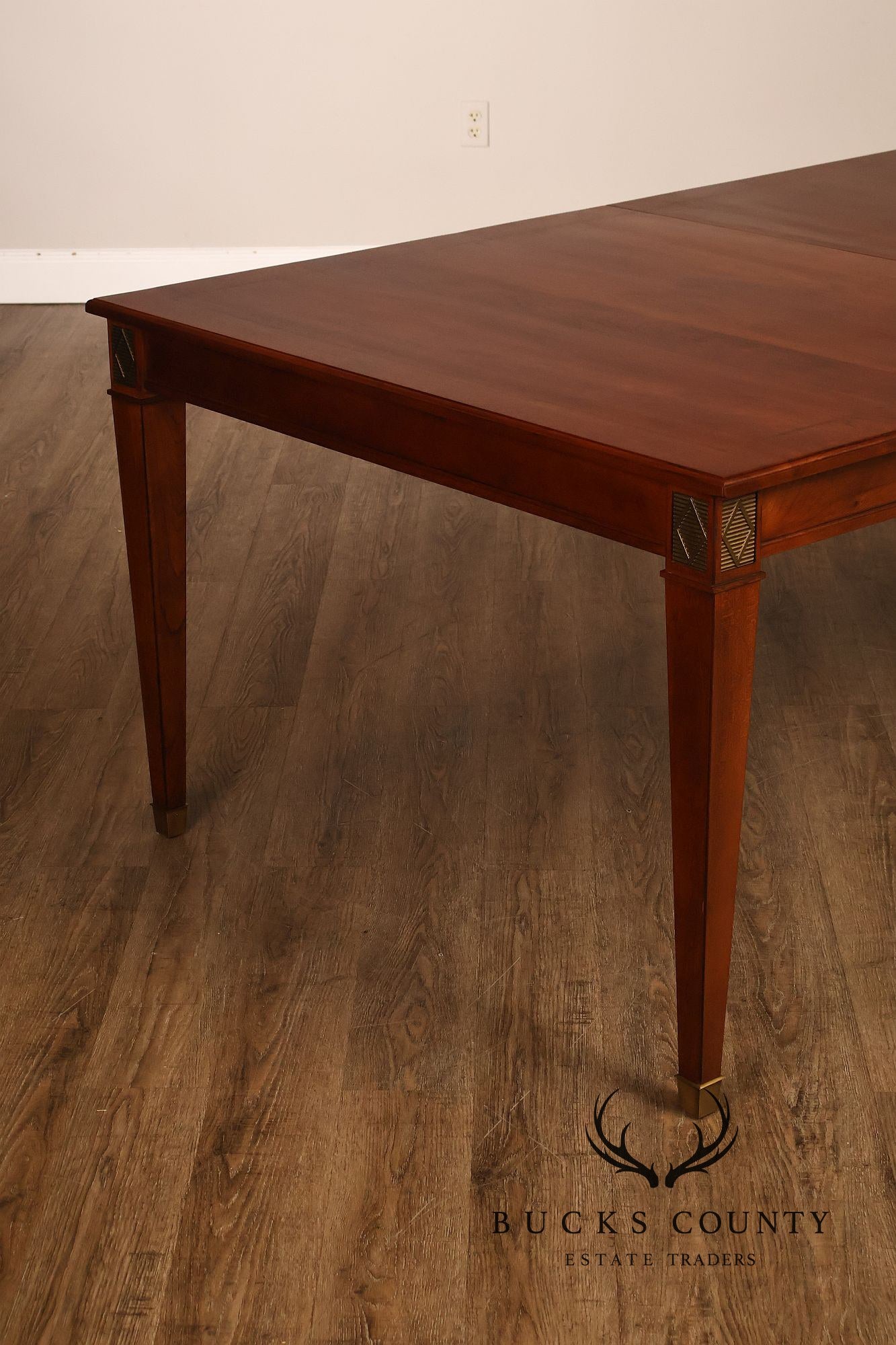 Stickley Directoire Style Cherry Dining Table With Two Leaves