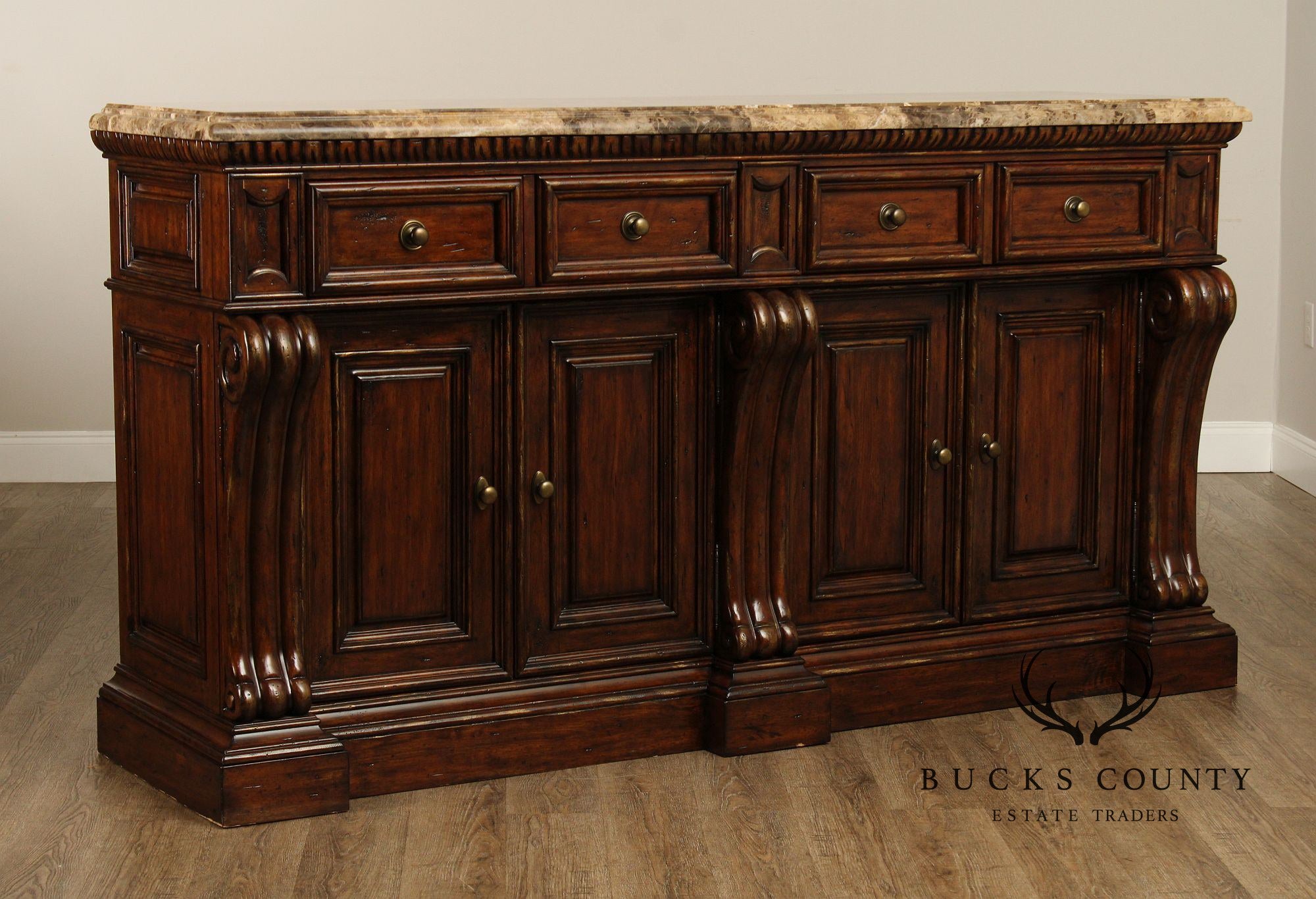 Empire Style Large Carved Sideboard
