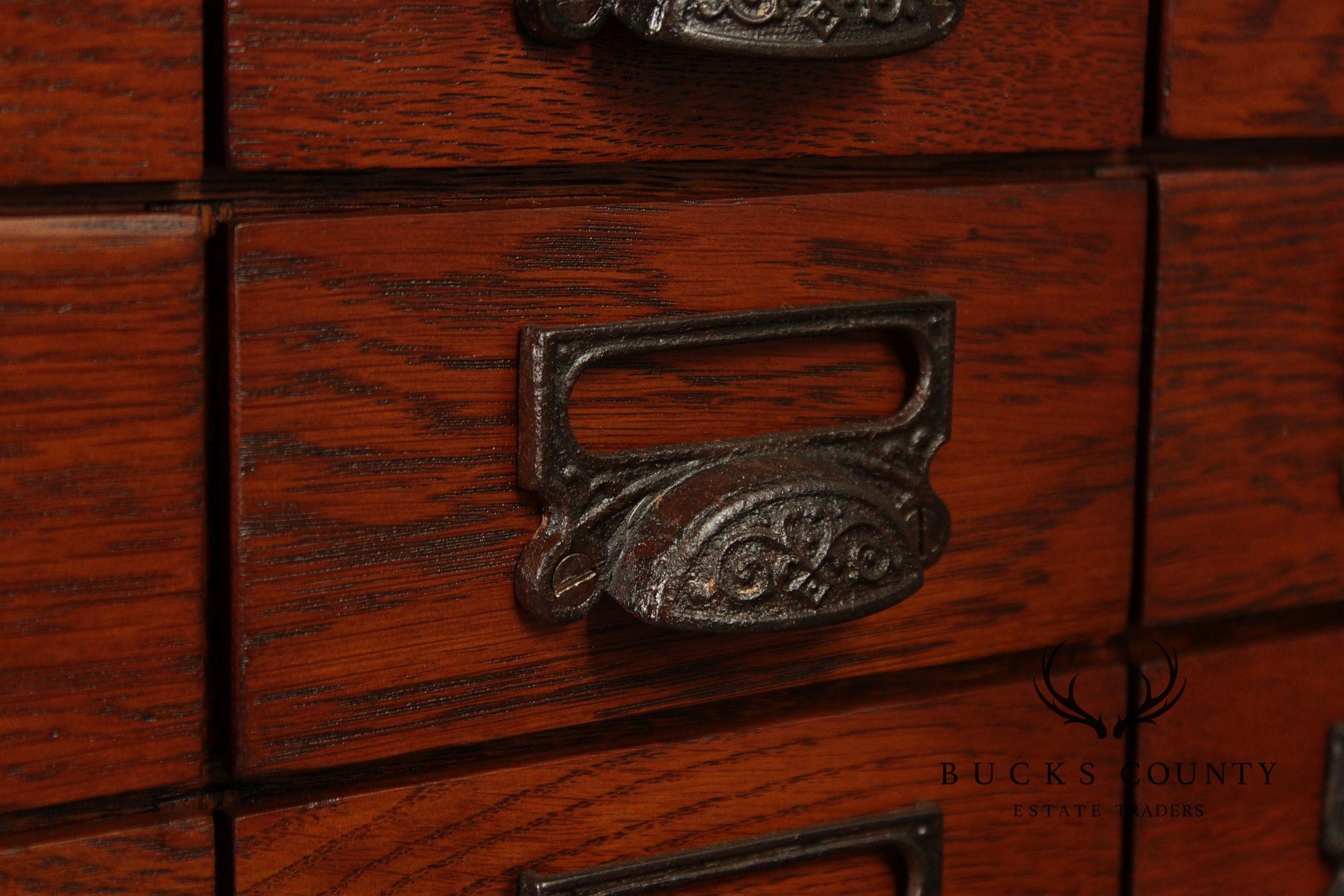 John Danner Antique 36-Drawer Oak Country Store Cabinet