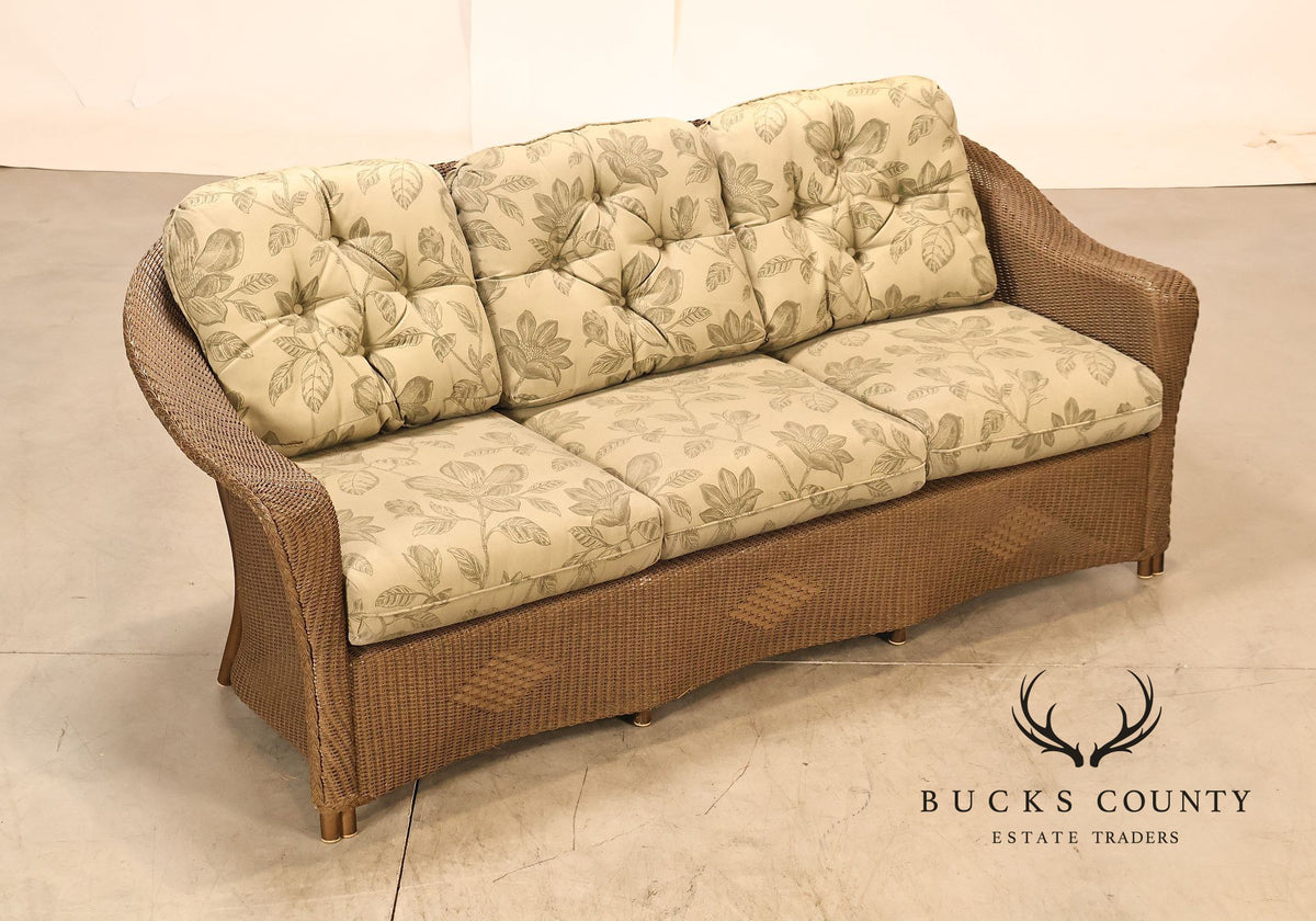 Lloyd Flanders Reflections All-Weather Lloyd Loom Wicker Sofa