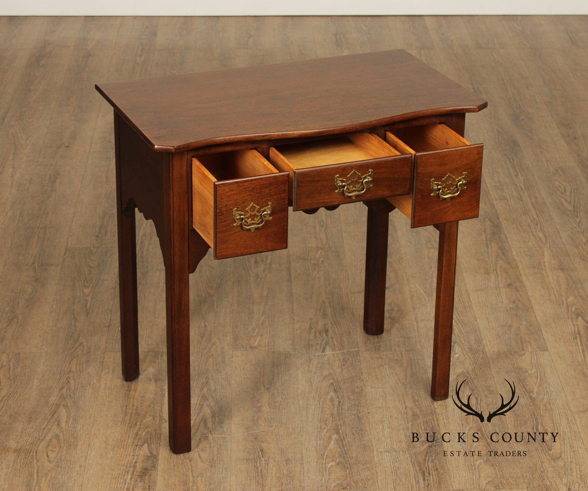 Chippendale Style Mahogany Lowboy Side Table Console