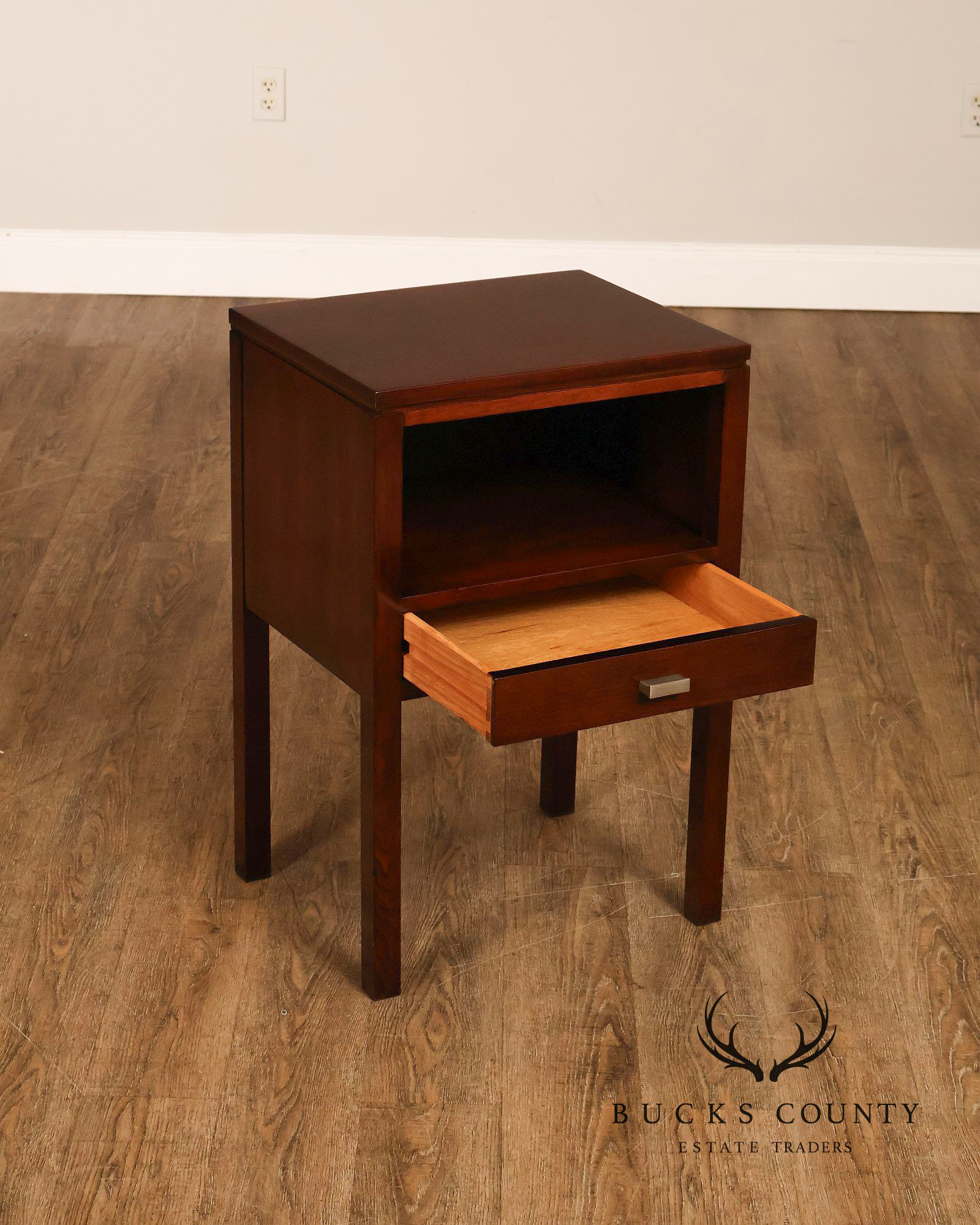 Stickley Metropolitan Collection Pair Of Cherry One-Drawer Open Nightstands