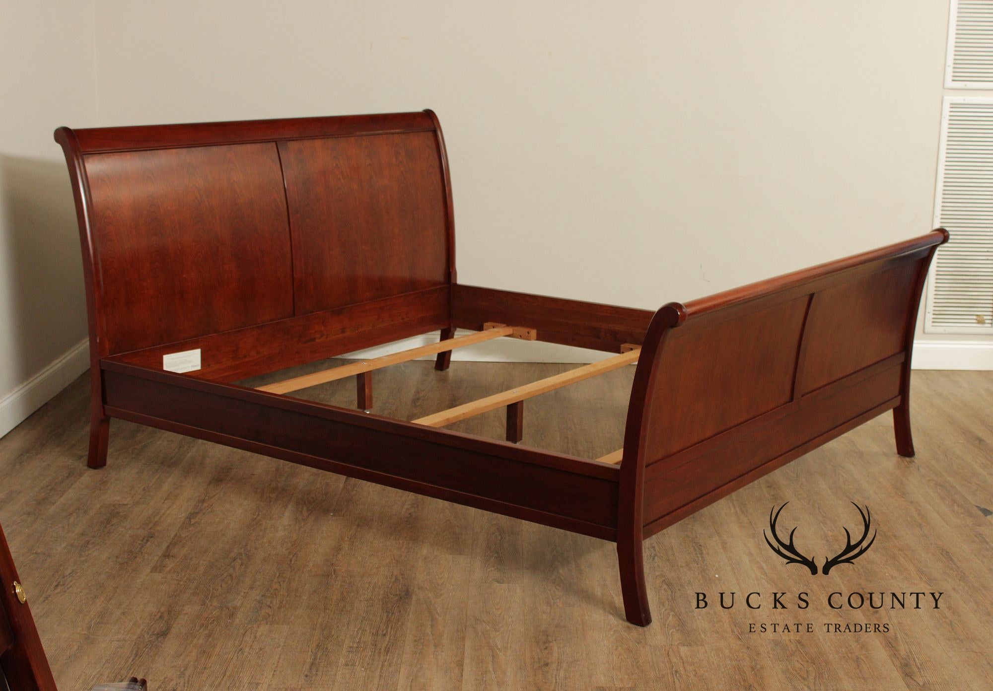 Stickley Traditional Style Cherry King Sleigh Bed