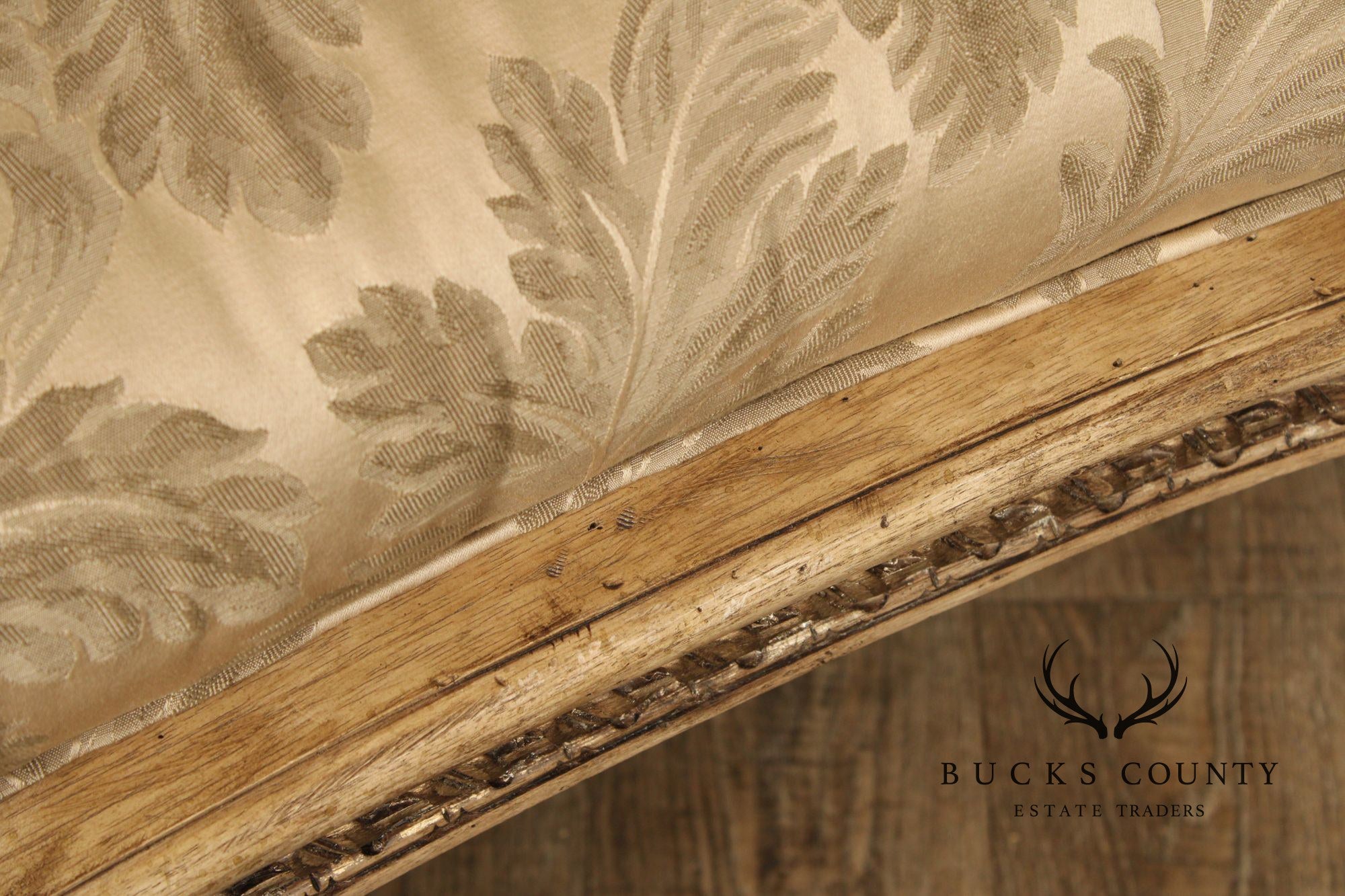Italian Rococo Style Antiqued Window Bench