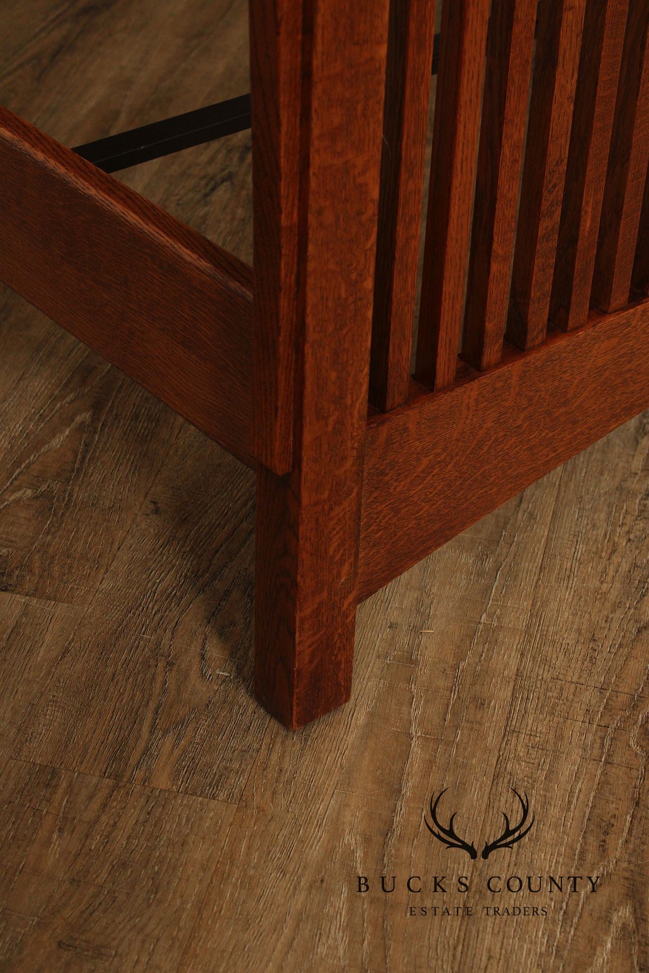 Stickley Mission Collection Oak Spindle Queen Bed
