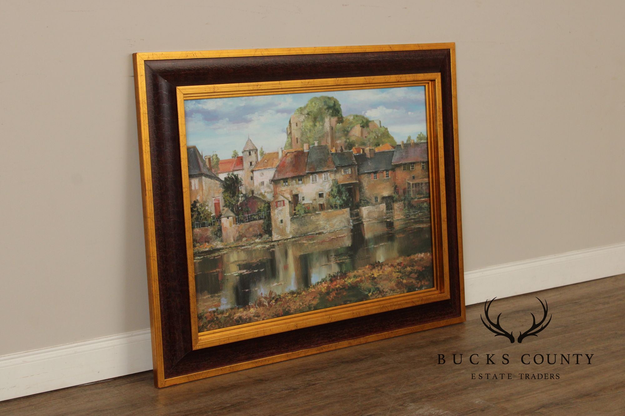 Roger Duvall Custom Framed Print on Canvas, 'La Seyne-Sur-Mer'