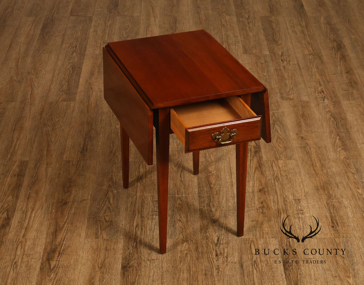 Federal Style Pair of Cherry Pembroke Side Tables