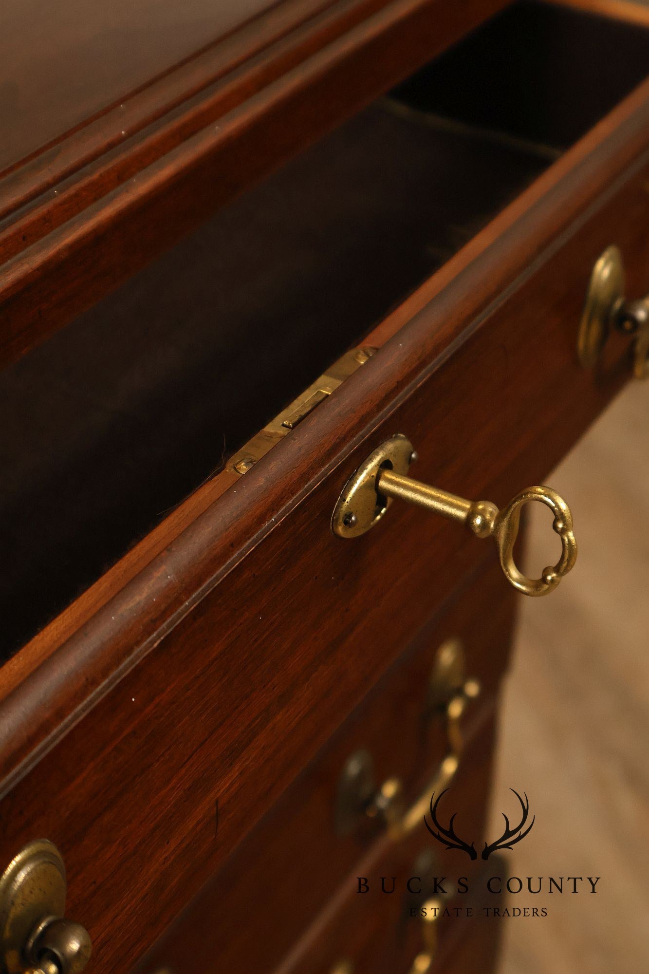 Ethan Allen 'Georgian Court' Cherry Silver Chest