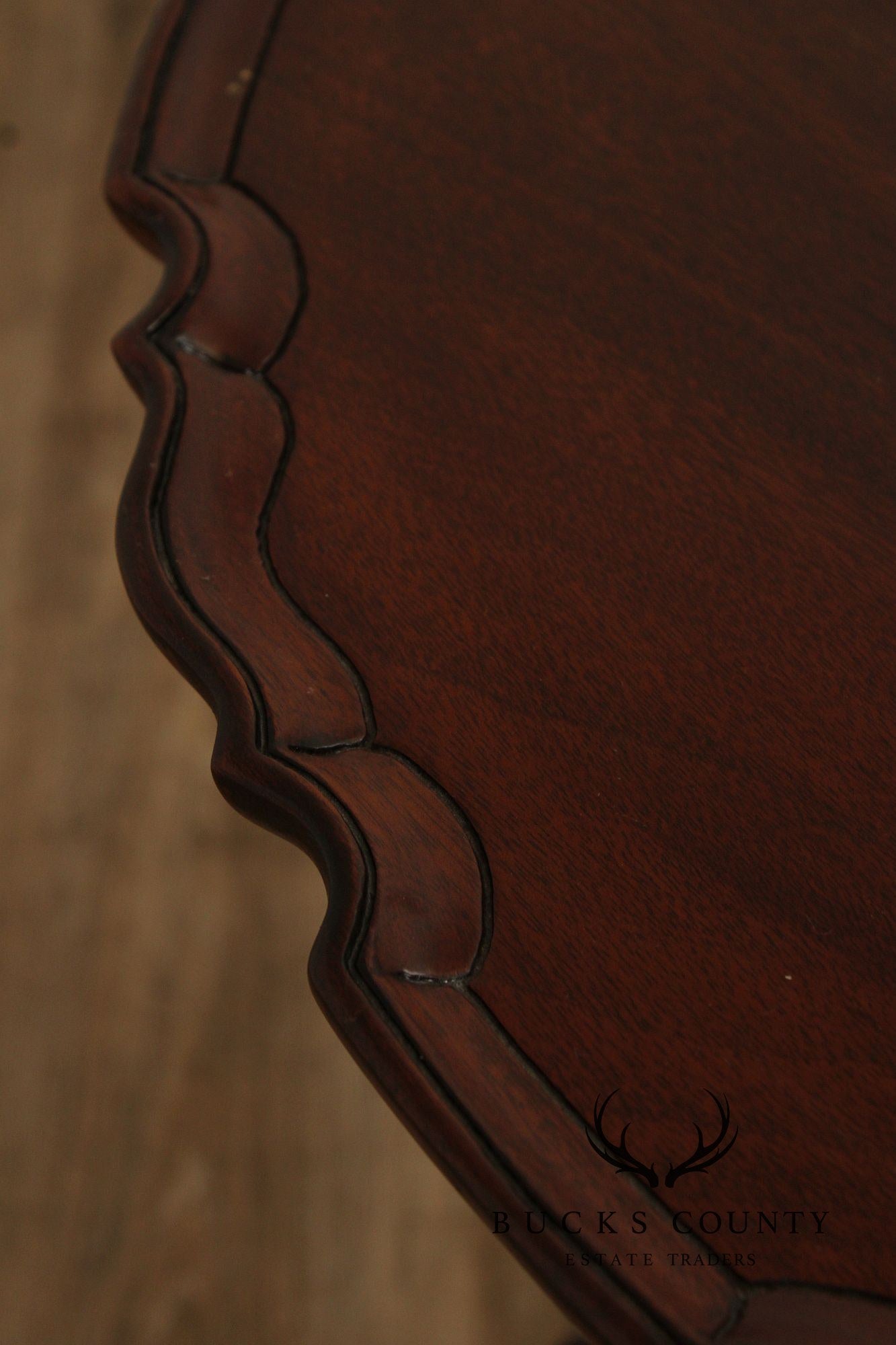Henkel Harris Carved Mahogany Tilt Top Tea Table