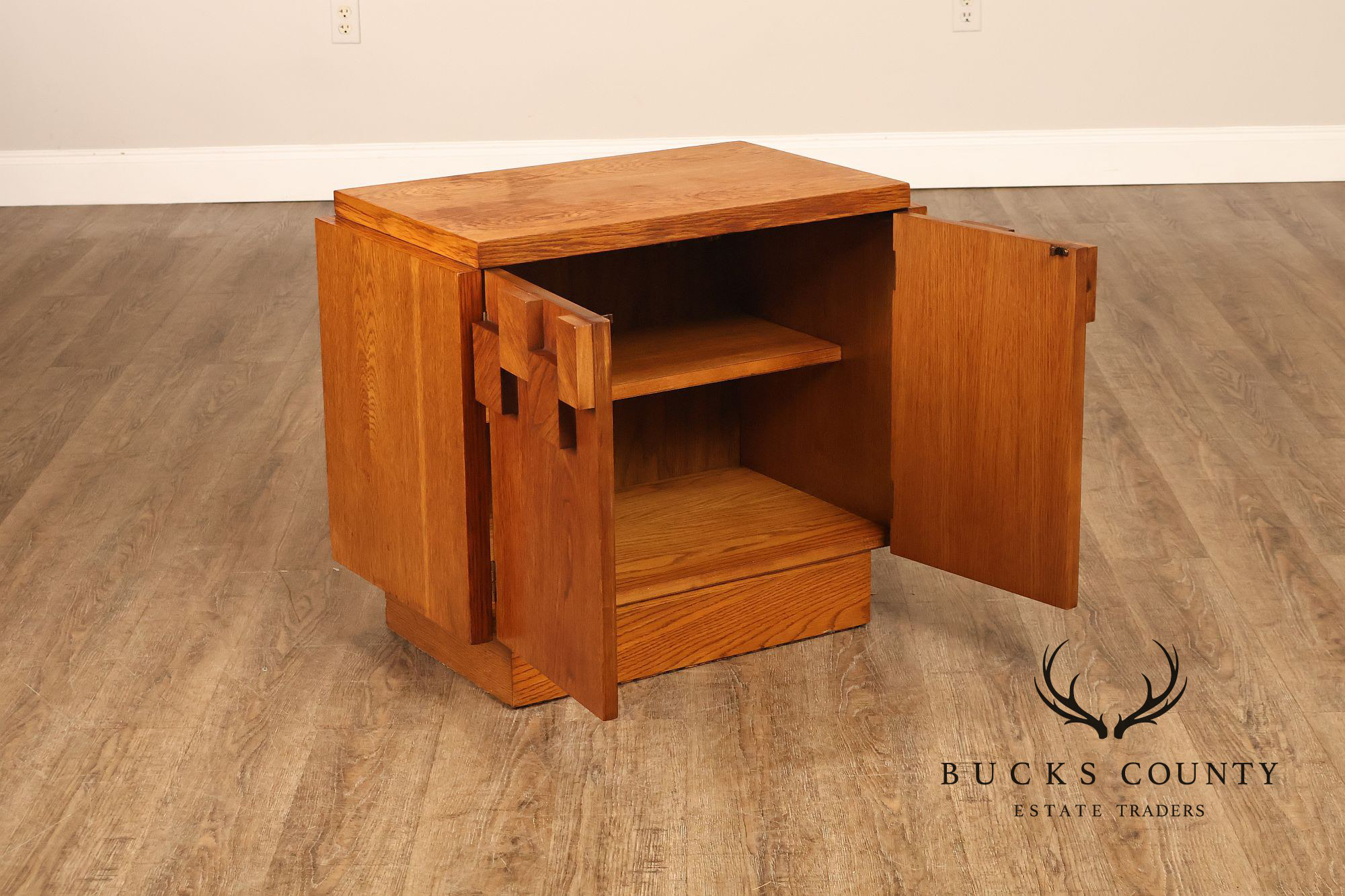 Lane Staccato Pair of Brutalist Nightstands